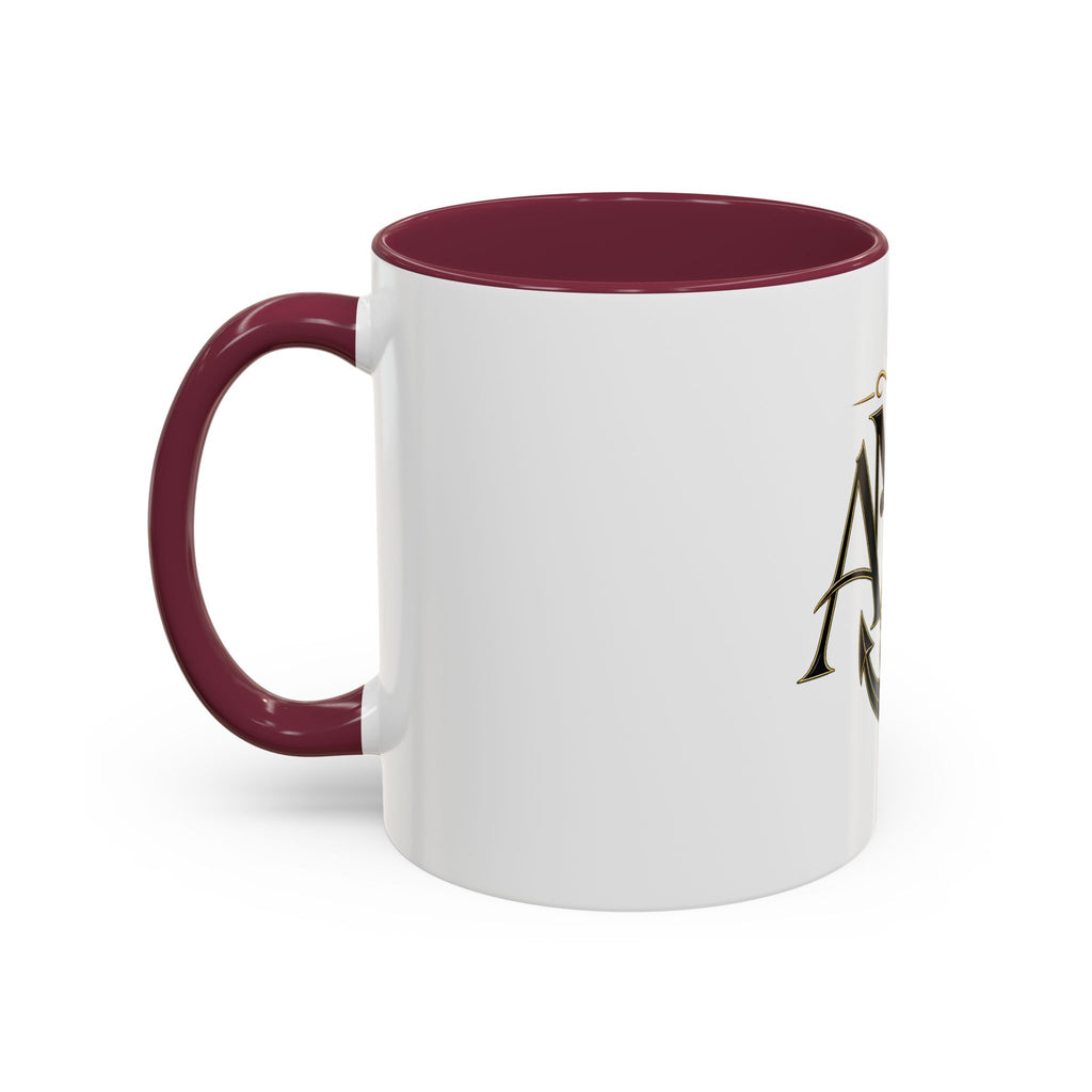 Anchor Heart Monogram Ceramic Mug | Anchored Mama Co. | 11oz & 15oz Coffee Cup
