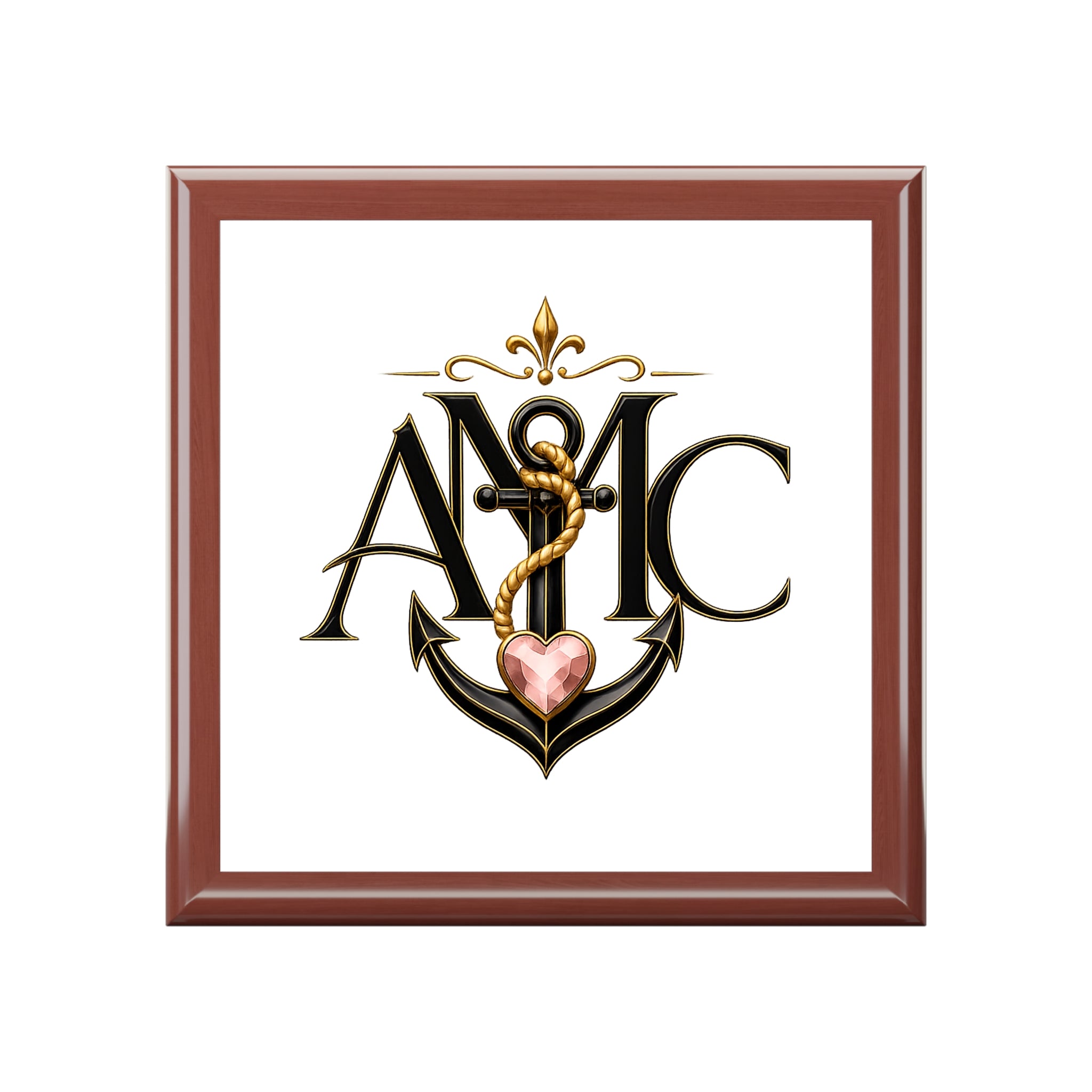 Anchored Mama Co. Monogram Jewelry Box – Heirloom Anchor Keepsake Box