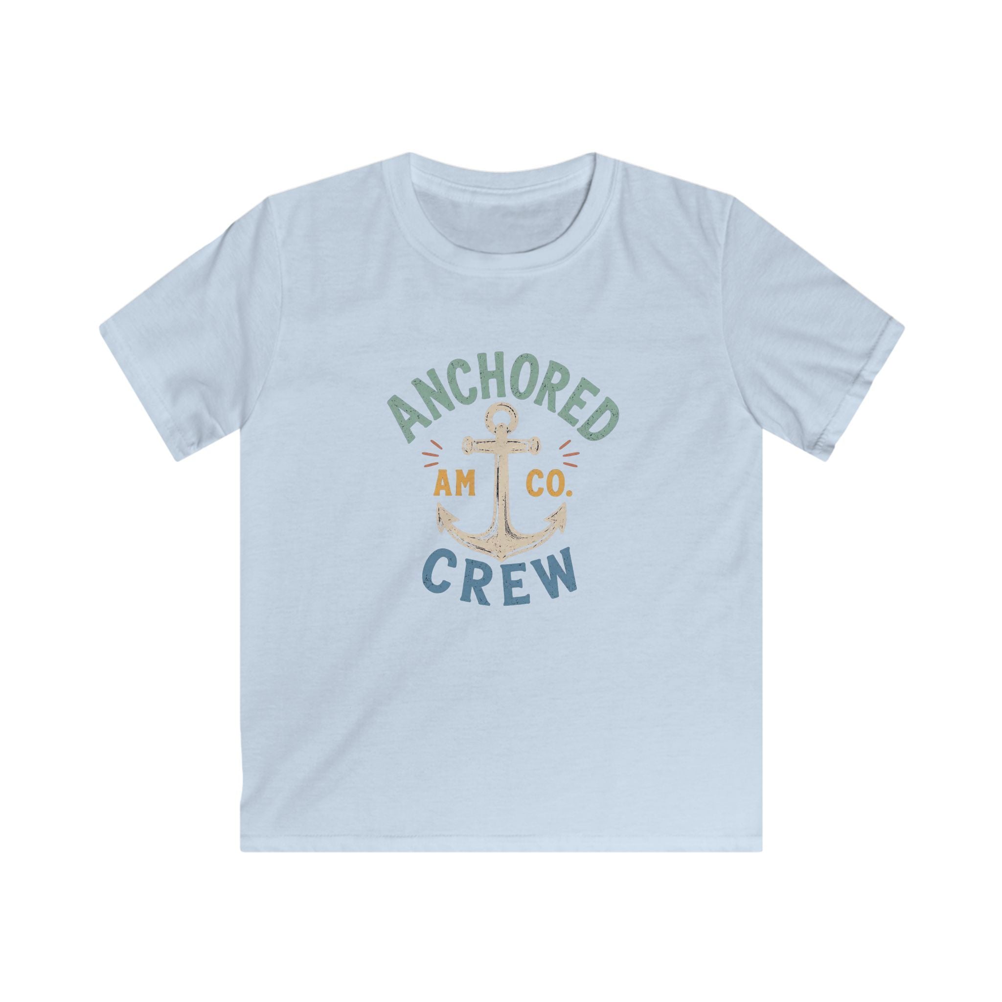 Kids Anchor Crew T-Shirt — "Anchored Crew" Nautical Tee for Boys & Girls