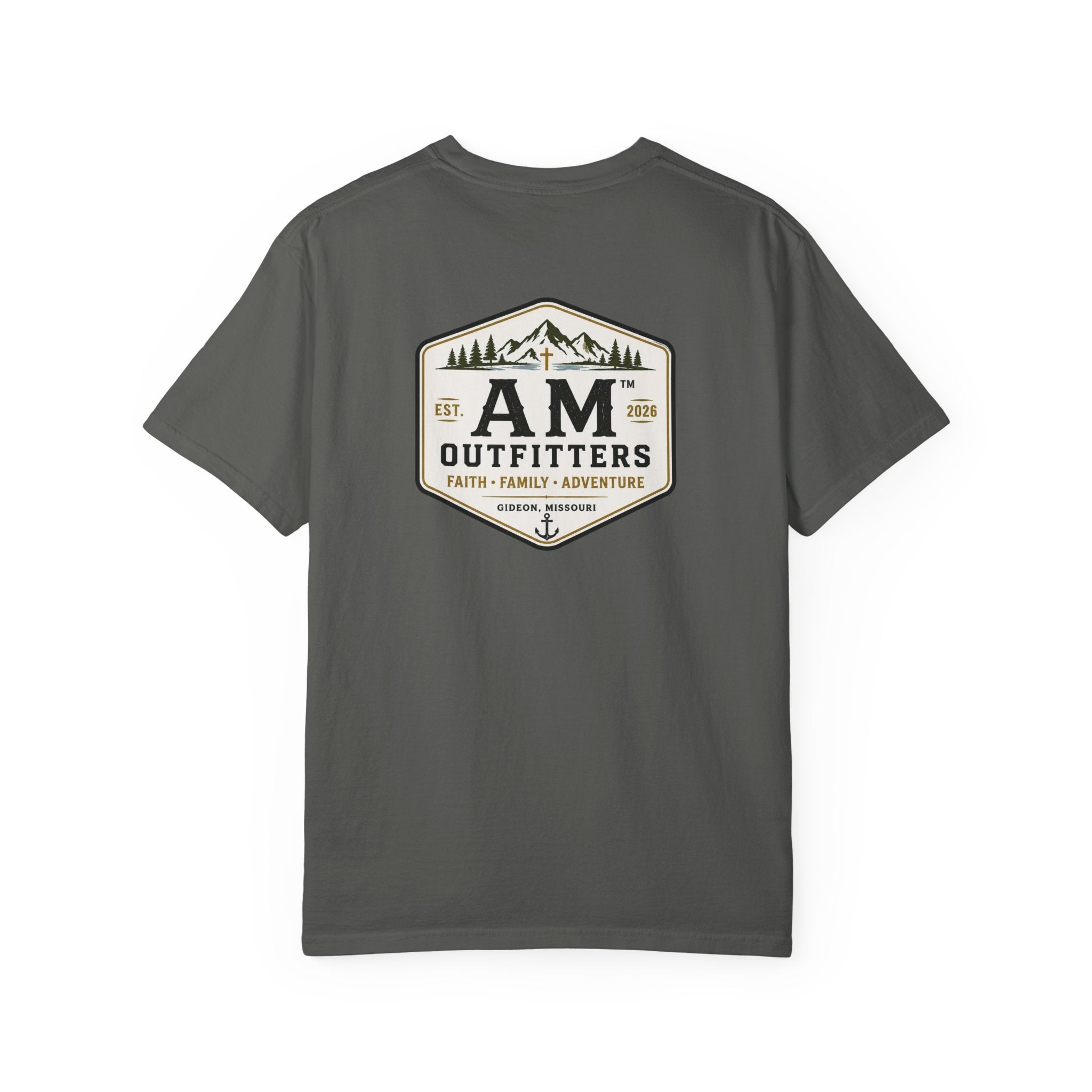 AM Outfitters Adventure T-Shirt — Mountain & Anchor Logo Tee