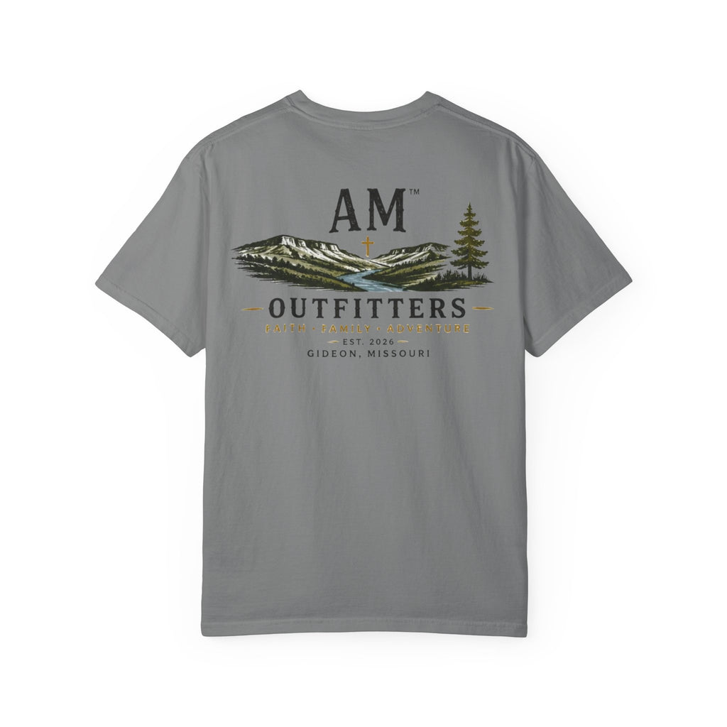AM Outfitters Graphic T-Shirt — Mountain & Tree Adventure Tee