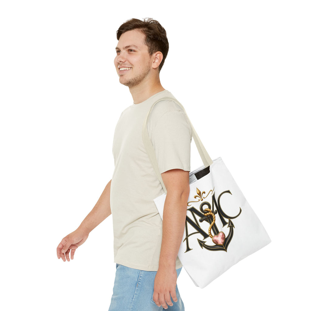 Anchored Mama Monogram Tote Bag | Vintage Anchor Market Tote