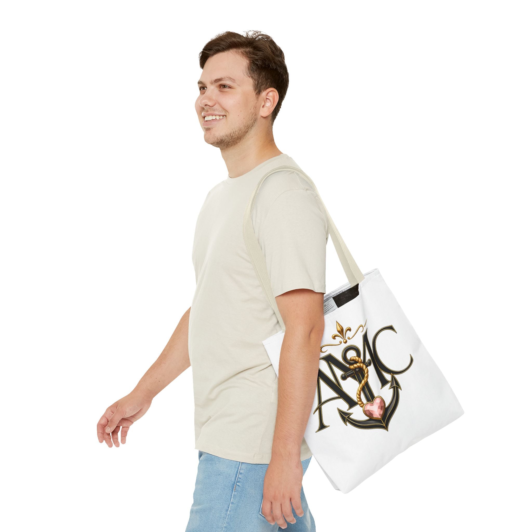 Anchored Mama Monogram Tote Bag | Vintage Anchor Market Tote