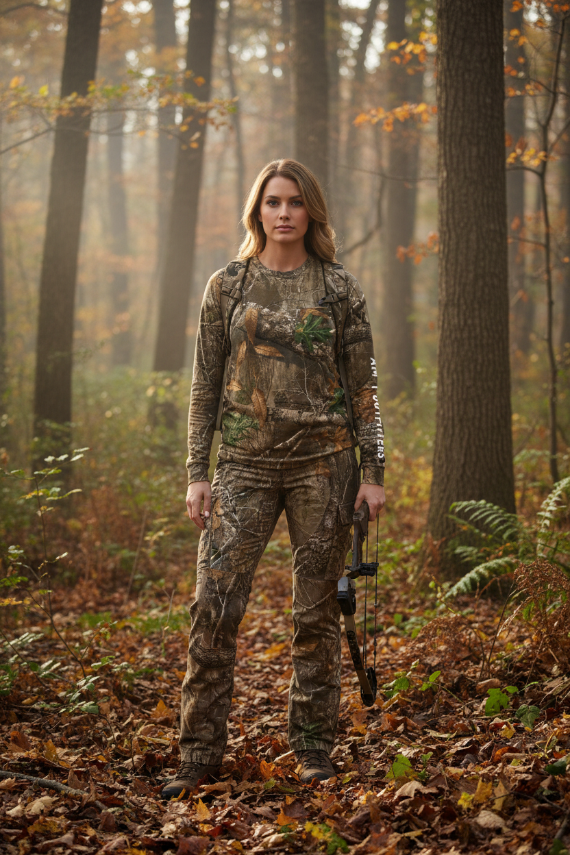 Camouflage Long Sleeve Tee — AM Outfitters Pocket Tee (Faith • Family • Adventure)