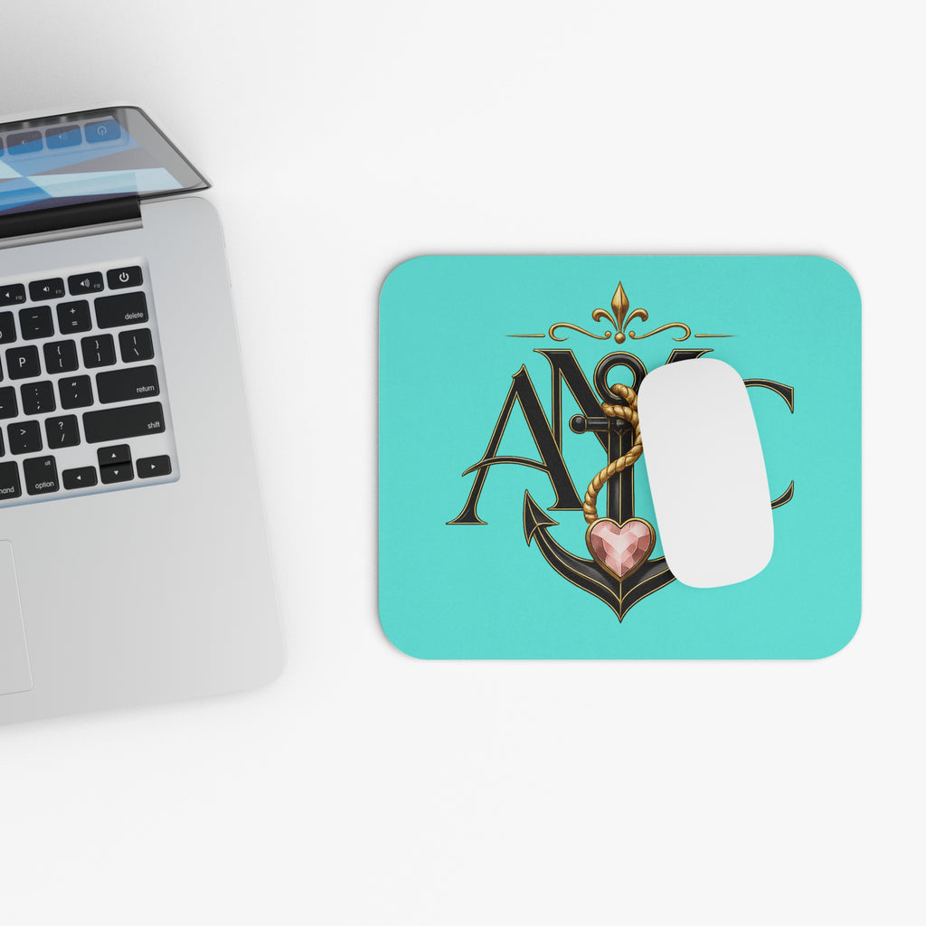 Anchored Mama Co. Crest Mouse Pad | Christian Anchor Desk Accessory