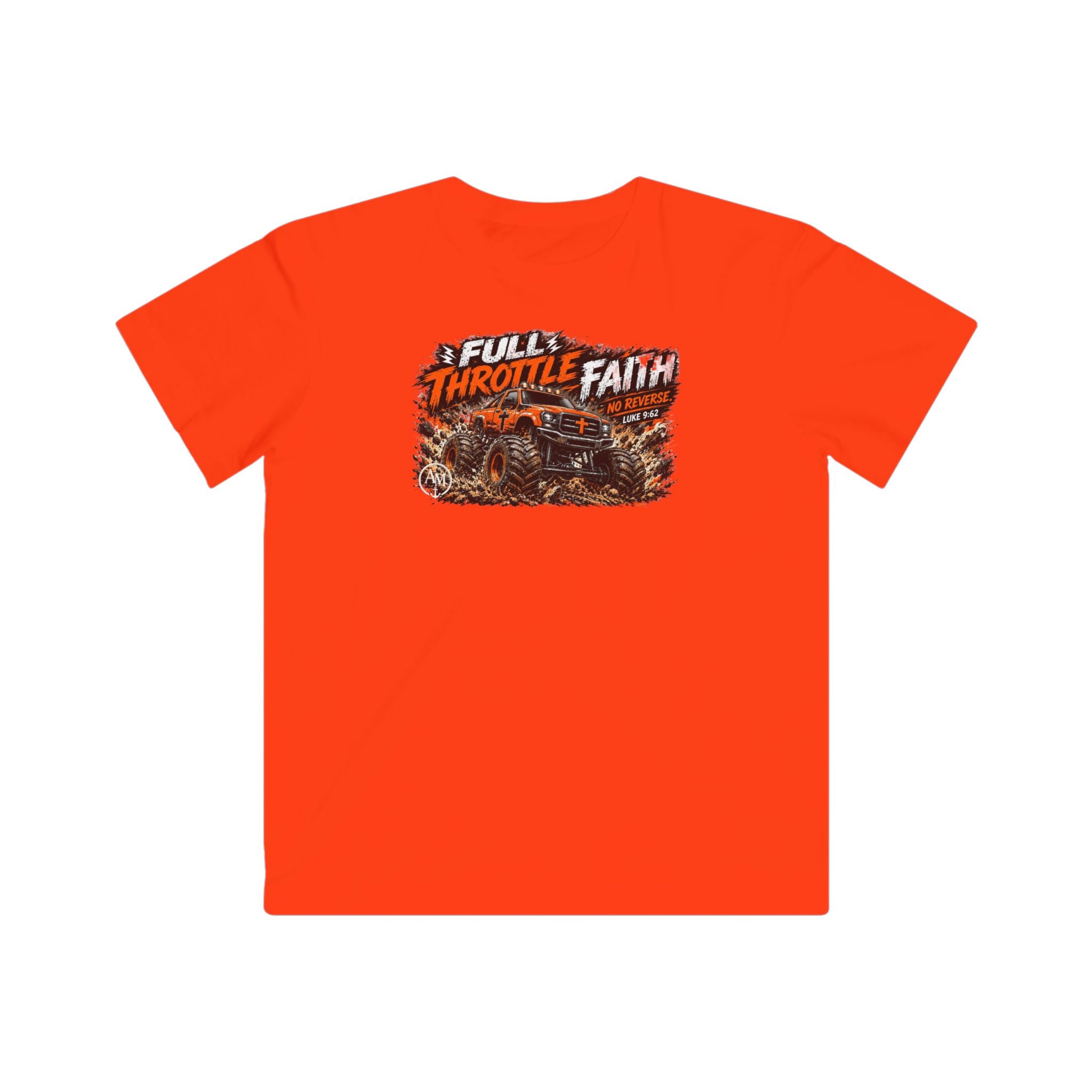 Kids Monster Truck Tee — "Full Throttle Faith" Off‑Road Racing Shirt