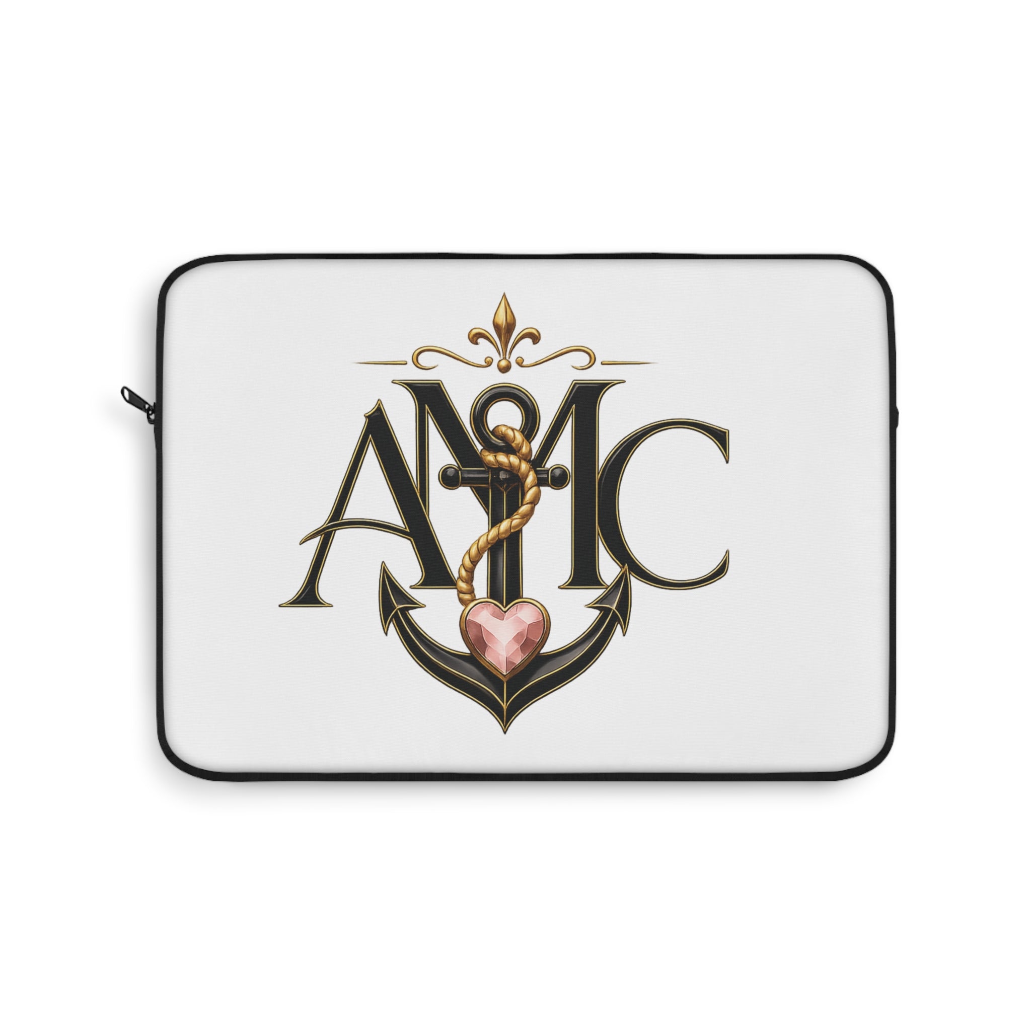 Anchor Heart Laptop Sleeve – Nautical Monogram A&C Protective Case