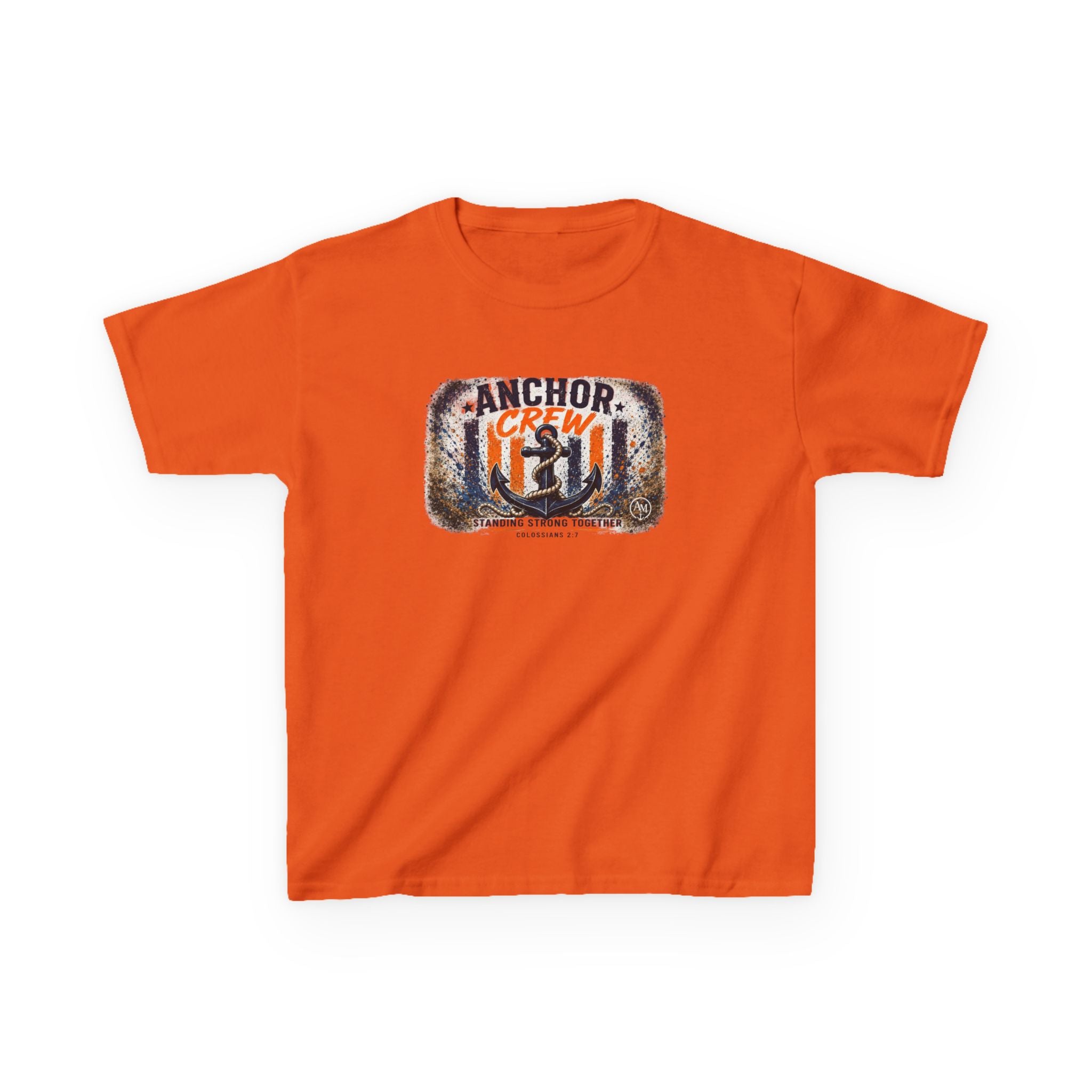 Kids Anchor Crew Graphic Tee — Nautical Boat Anchor Design
