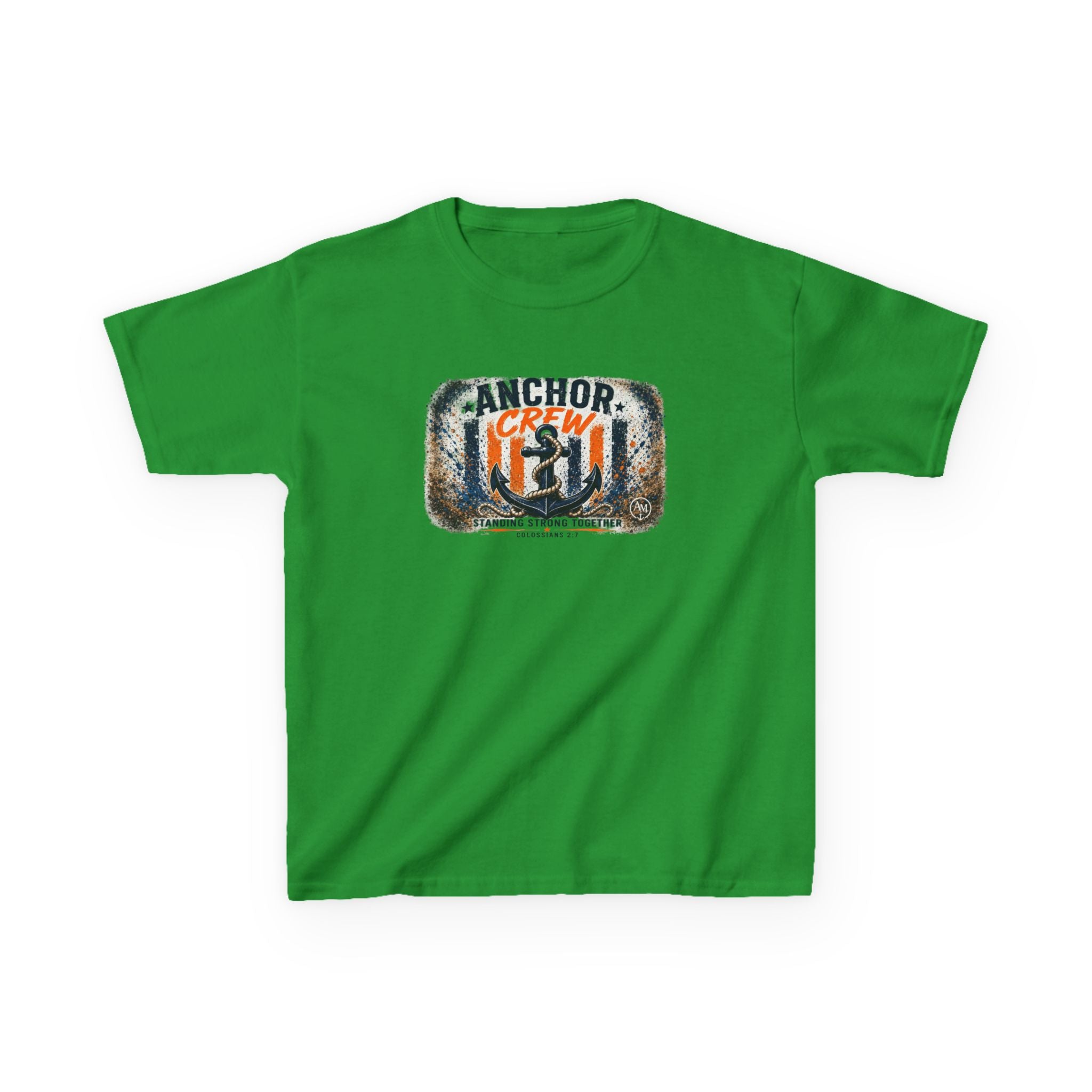 Kids Anchor Crew Graphic Tee — Nautical Boat Anchor Design
