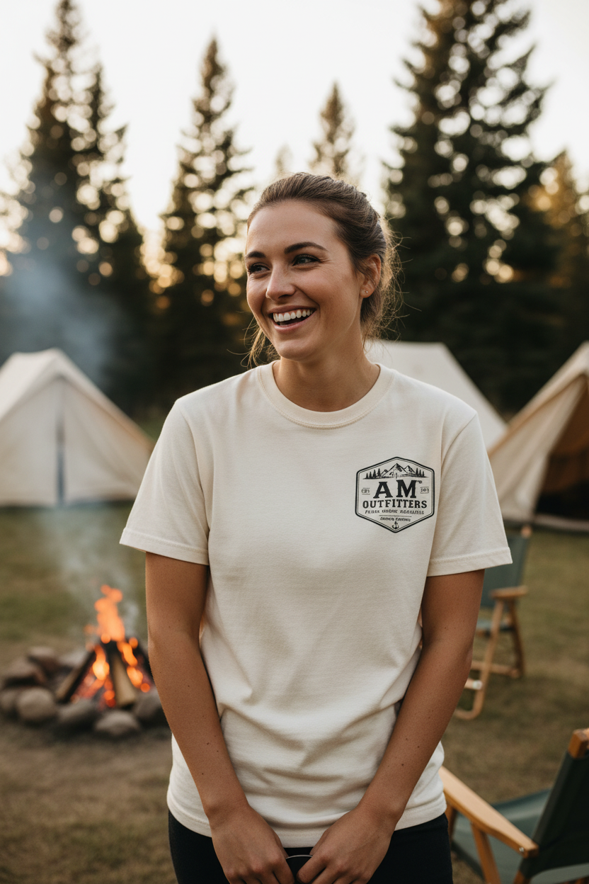 AM Outfitters Adventure T-Shirt — Mountain & Anchor Logo Tee