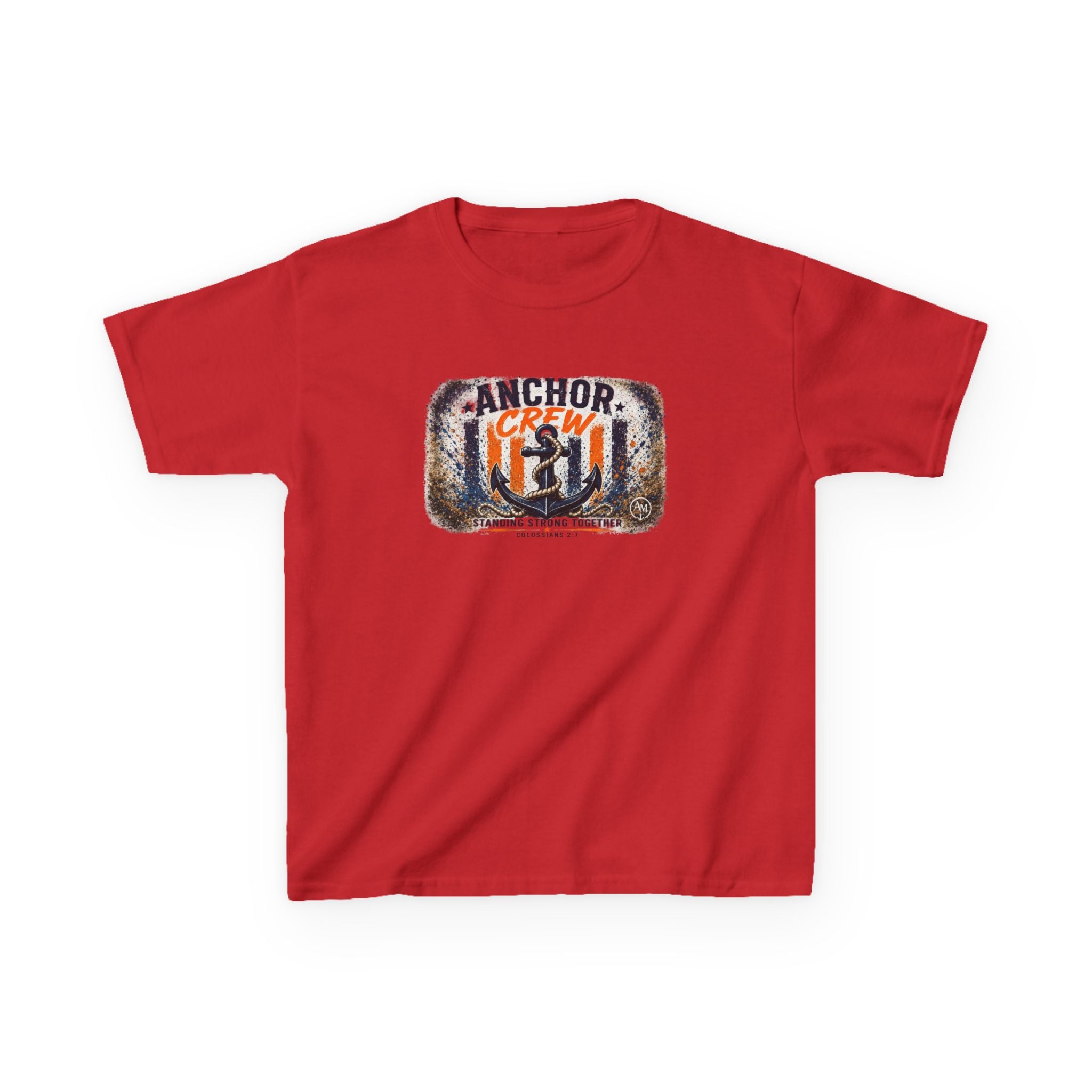 Kids Anchor Crew Graphic Tee — Nautical Boat Anchor Design