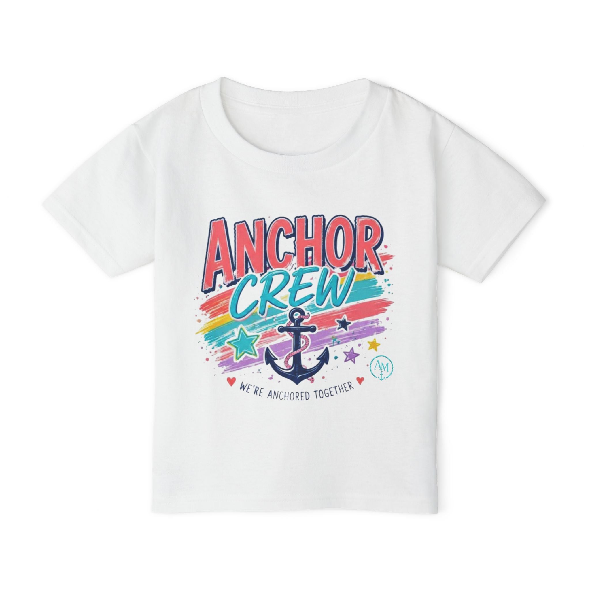 Toddler T-Shirt — "Anchor Crew" Nautical Graphic Tee (We’re Anchored Together)
