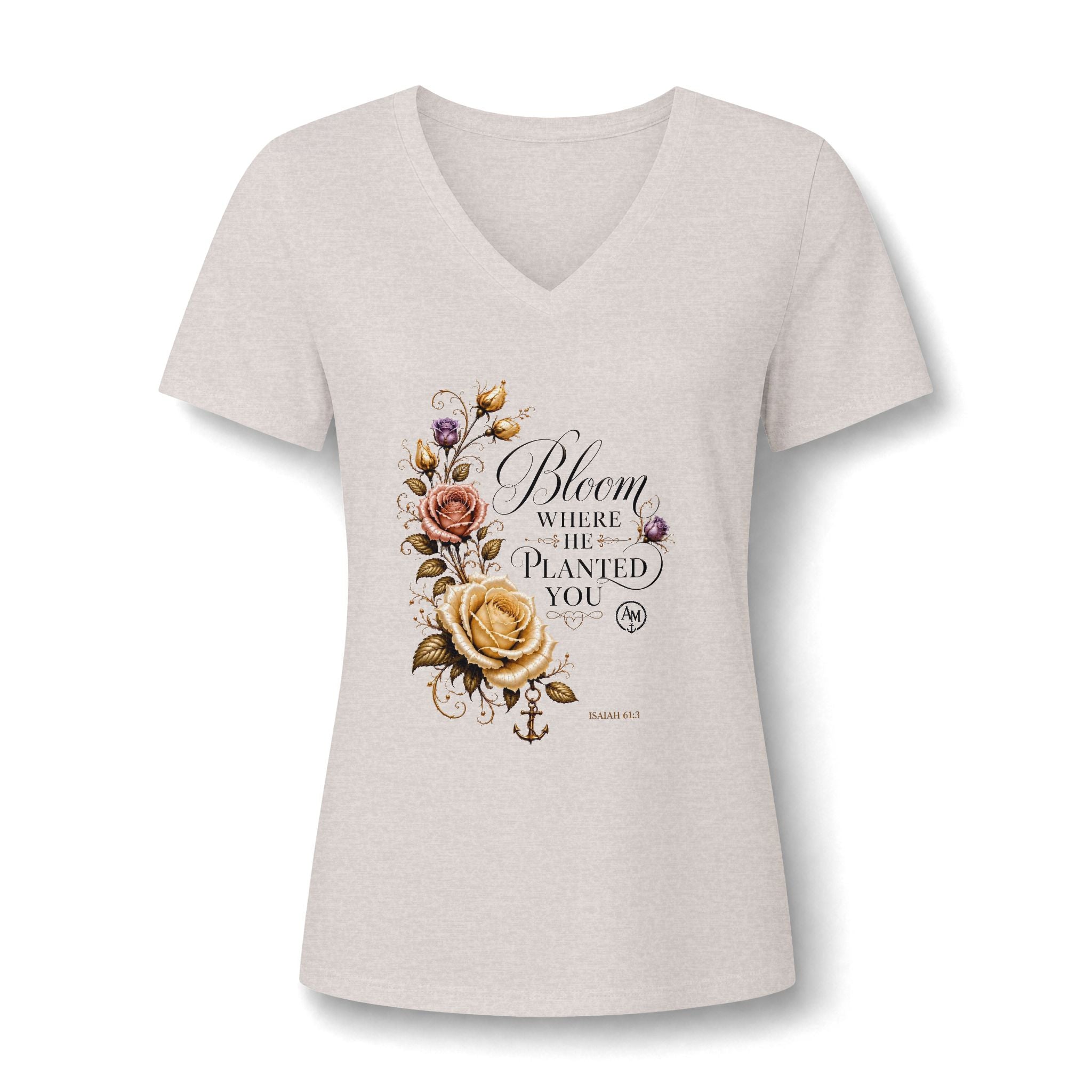 Bloom Where You’re Planted V-Neck Tee