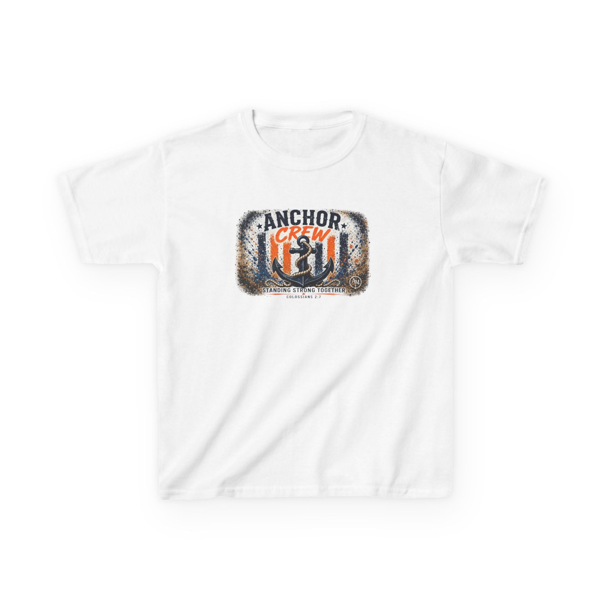 Kids Anchor Crew Graphic Tee — Nautical Boat Anchor Design