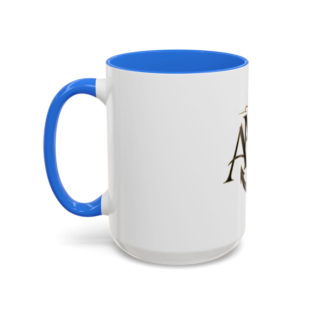 Anchor Heart Monogram Ceramic Mug | Anchored Mama Co. | 11oz & 15oz Coffee Cup