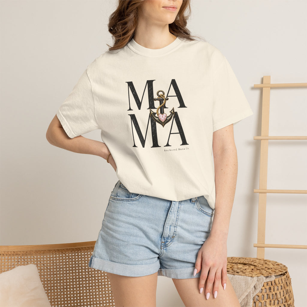 Mama Anchor T-Shirt — Nautical Mama Graphic Tee
