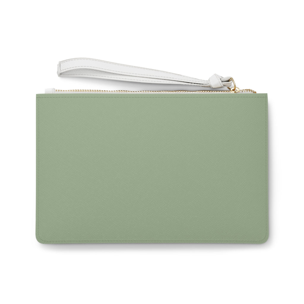 Anchor Heart Monogram Clutch Bag | Sage Wristlet Pouch | Anchored Mama Co.