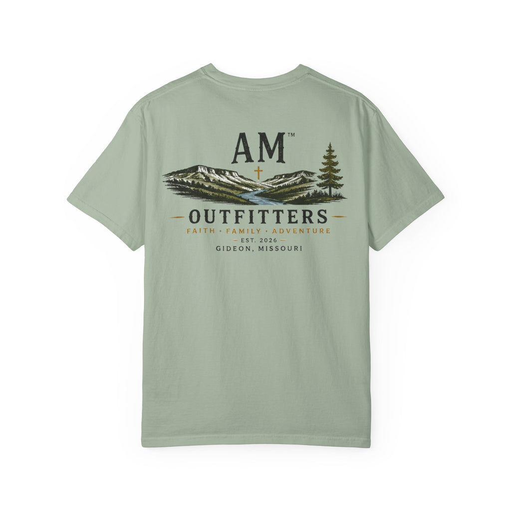 AM Outfitters Graphic T-Shirt — Mountain & Tree Adventure Tee