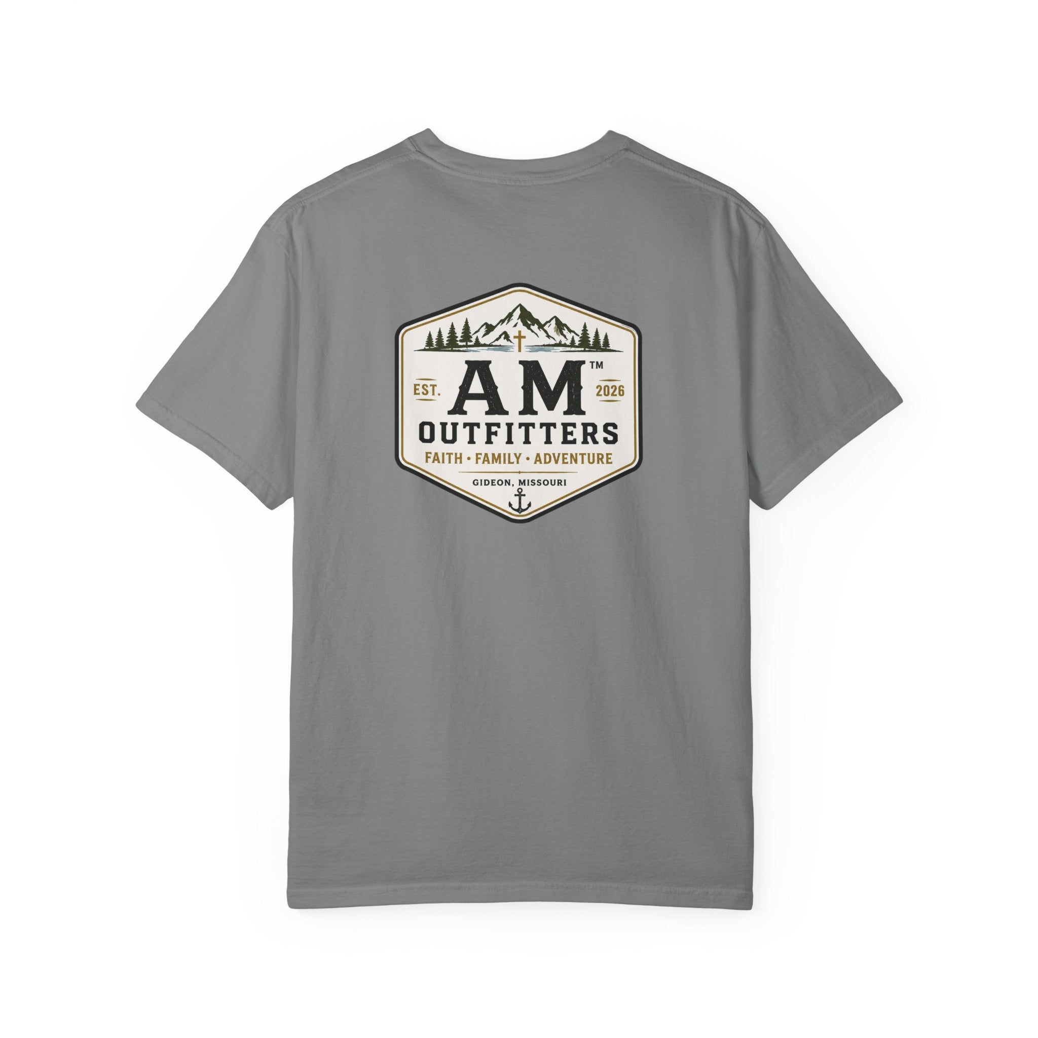 AM Outfitters Adventure T-Shirt — Mountain & Anchor Logo Tee