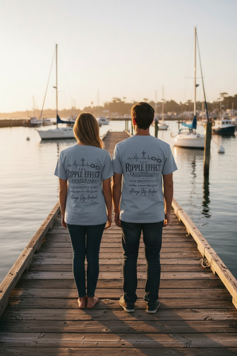The Ripple Effect Religious Graphic T-Shirt — "Always Stay Anchored"