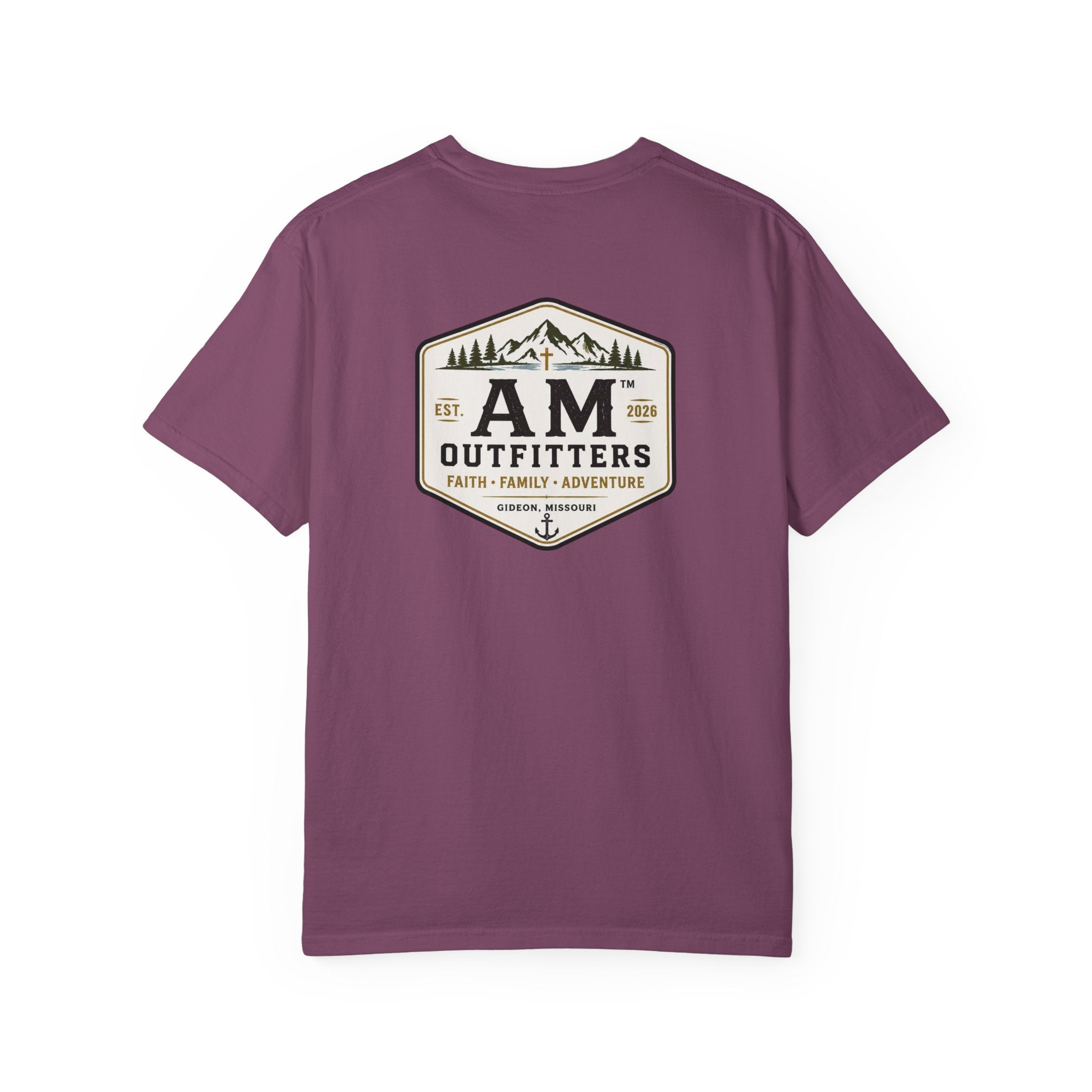 AM Outfitters Adventure T-Shirt — Mountain & Anchor Logo Tee