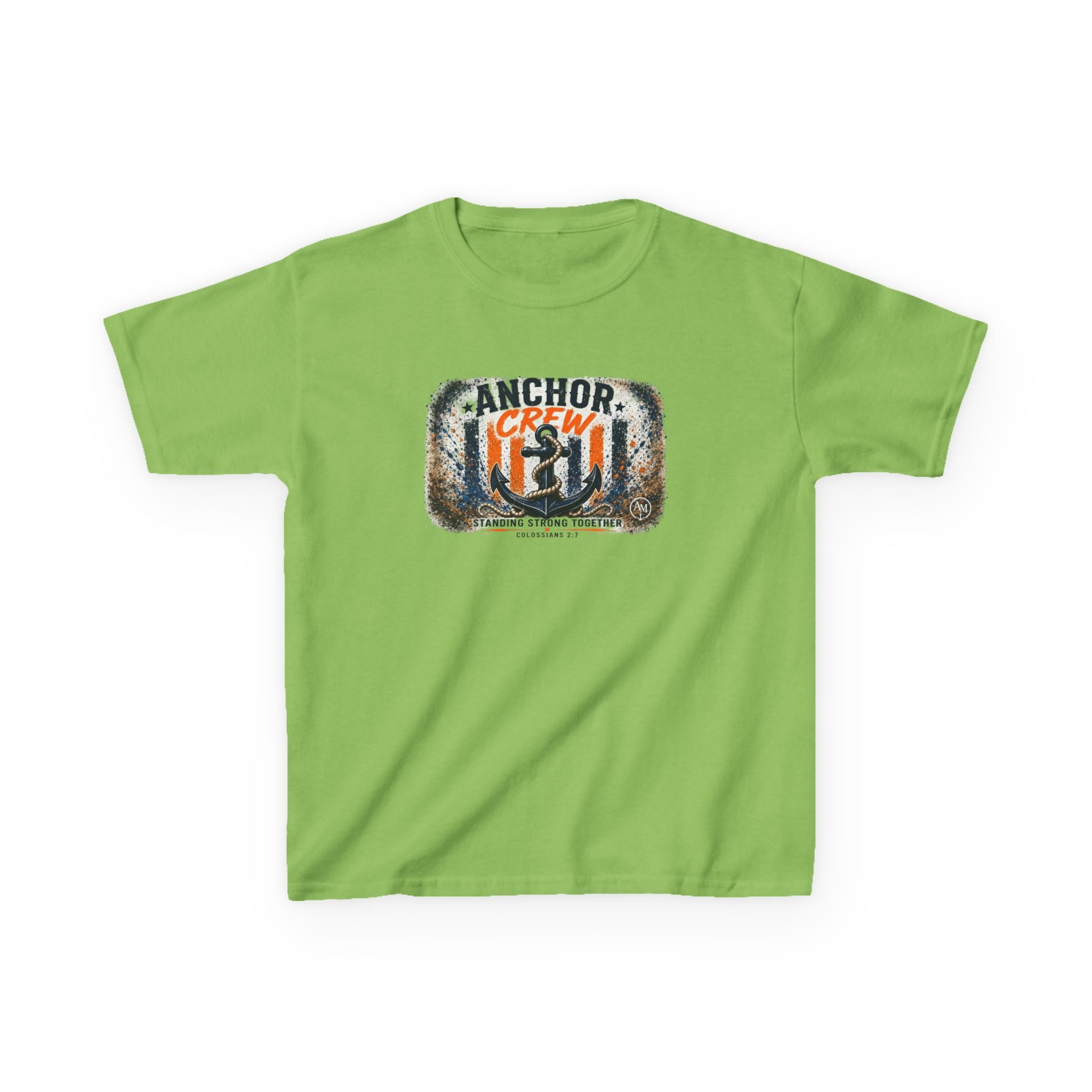 Kids Anchor Crew Graphic Tee — Nautical Boat Anchor Design