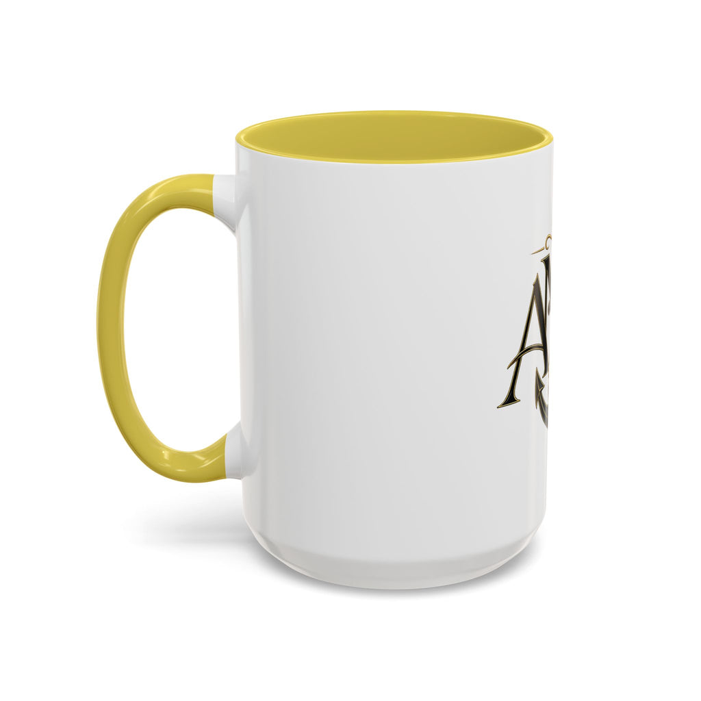 Anchor Heart Monogram Ceramic Mug | Anchored Mama Co. | 11oz & 15oz Coffee Cup