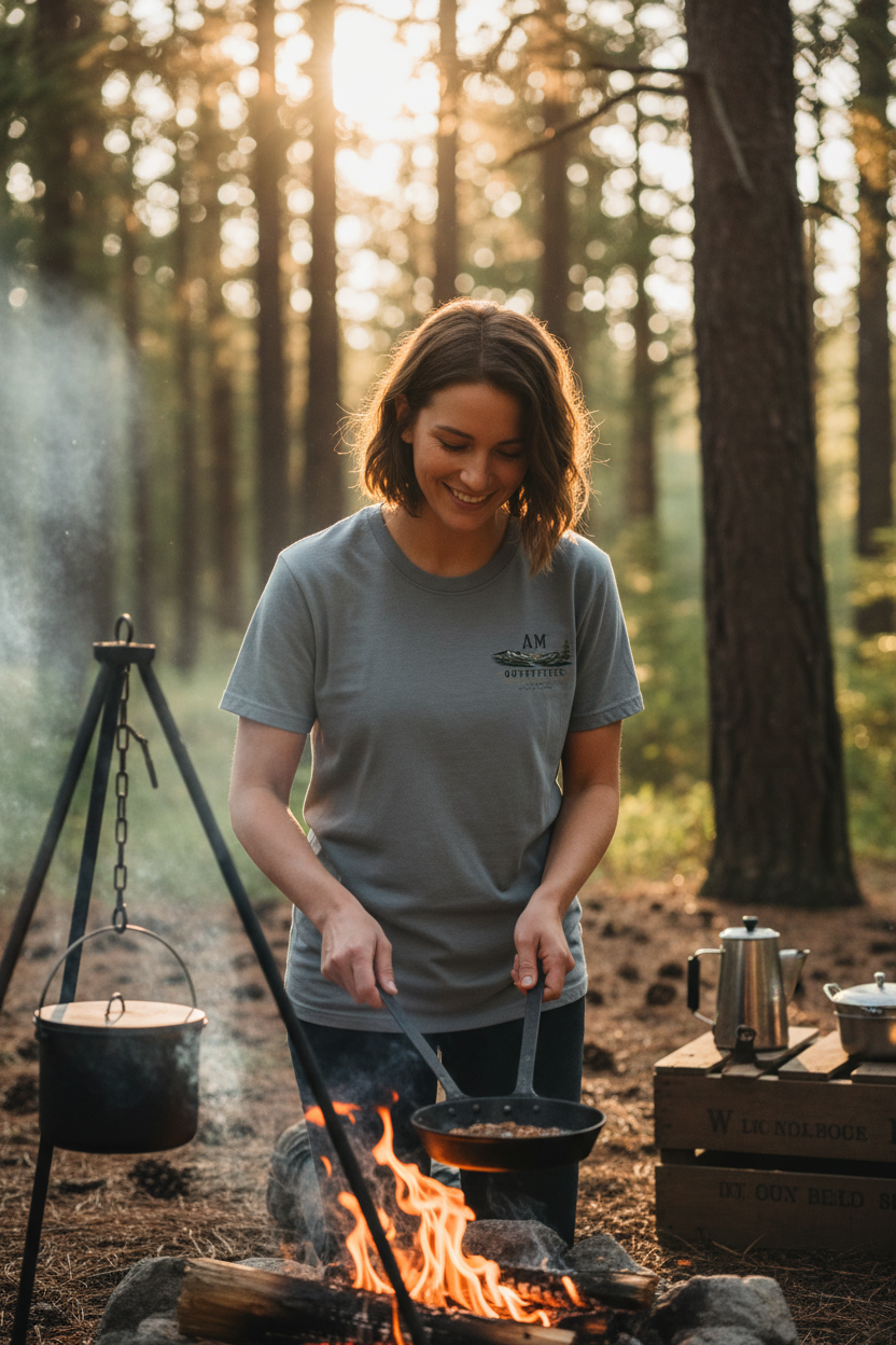 AM Outfitters Graphic T-Shirt — Mountain & Tree Adventure Tee