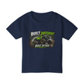 Toddler T‑Shirt — "Built Different, Built by God" Monster Truck Graphic