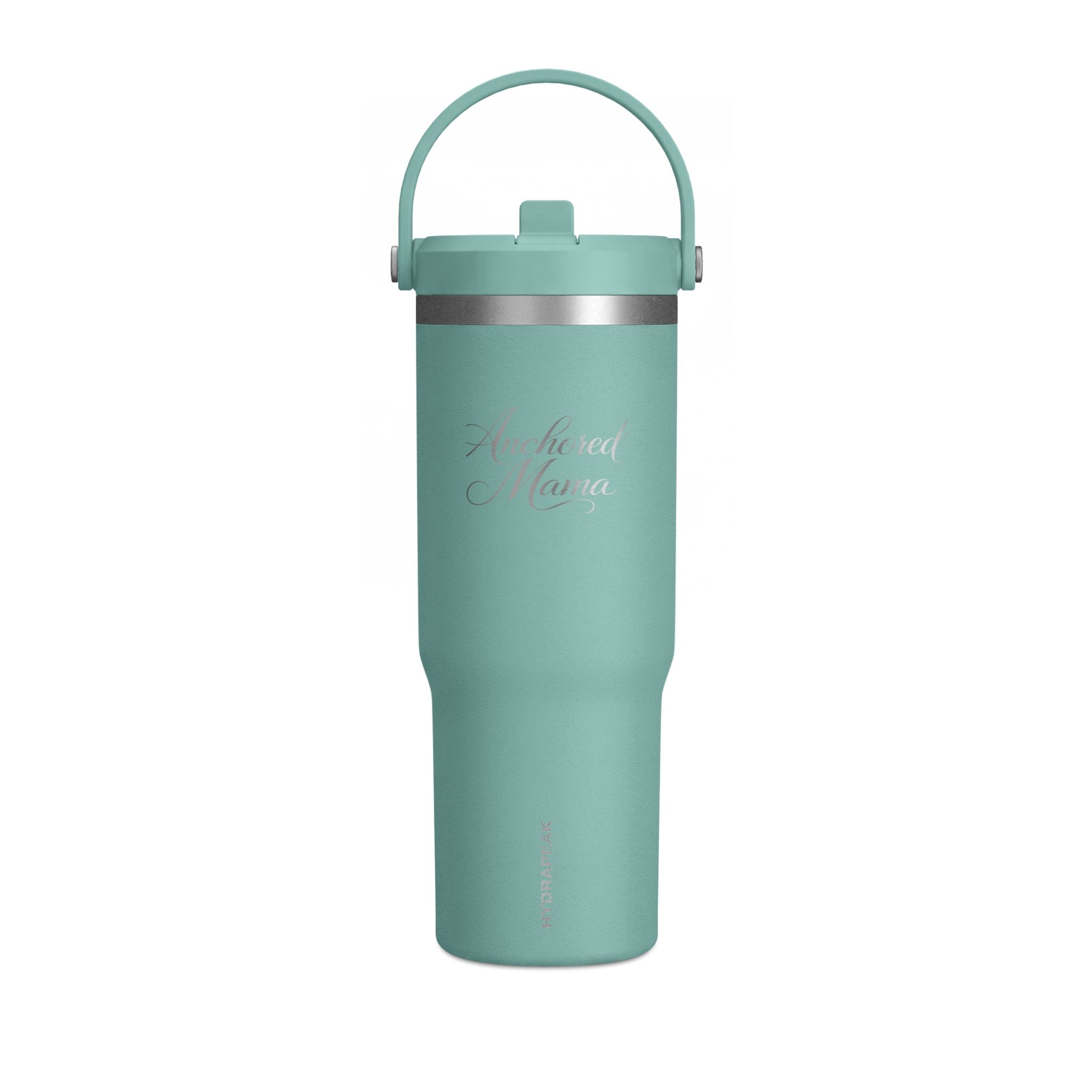Anchored Mama 32oz Insulated Travel Tumbler with Handle | Christian Stainless Steel Straw Cup