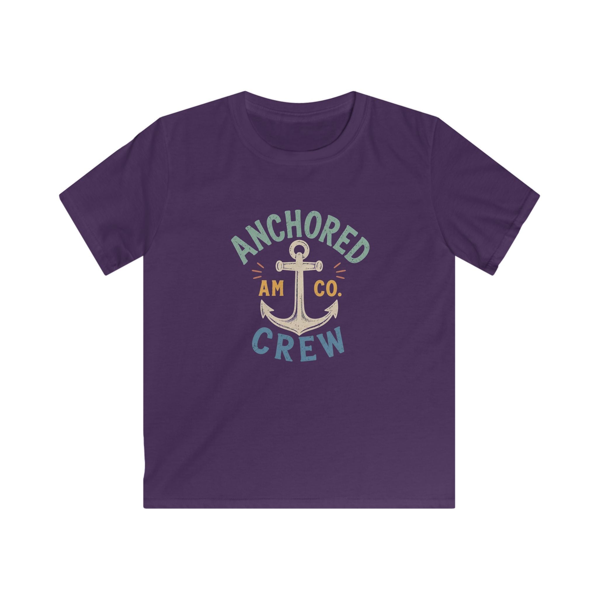 Kids Anchor Crew T-Shirt — "Anchored Crew" Nautical Tee for Boys & Girls