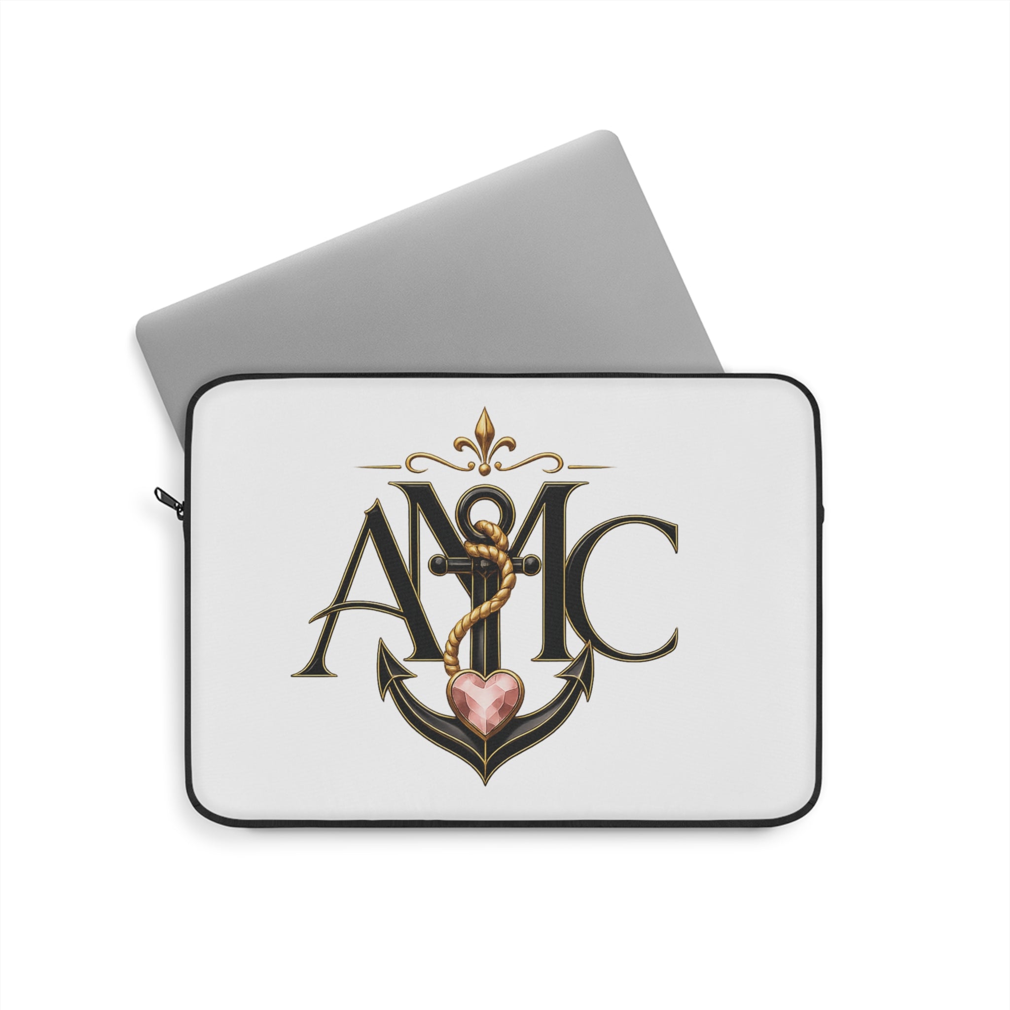 Anchor Heart Laptop Sleeve – Nautical Monogram A&C Protective Case