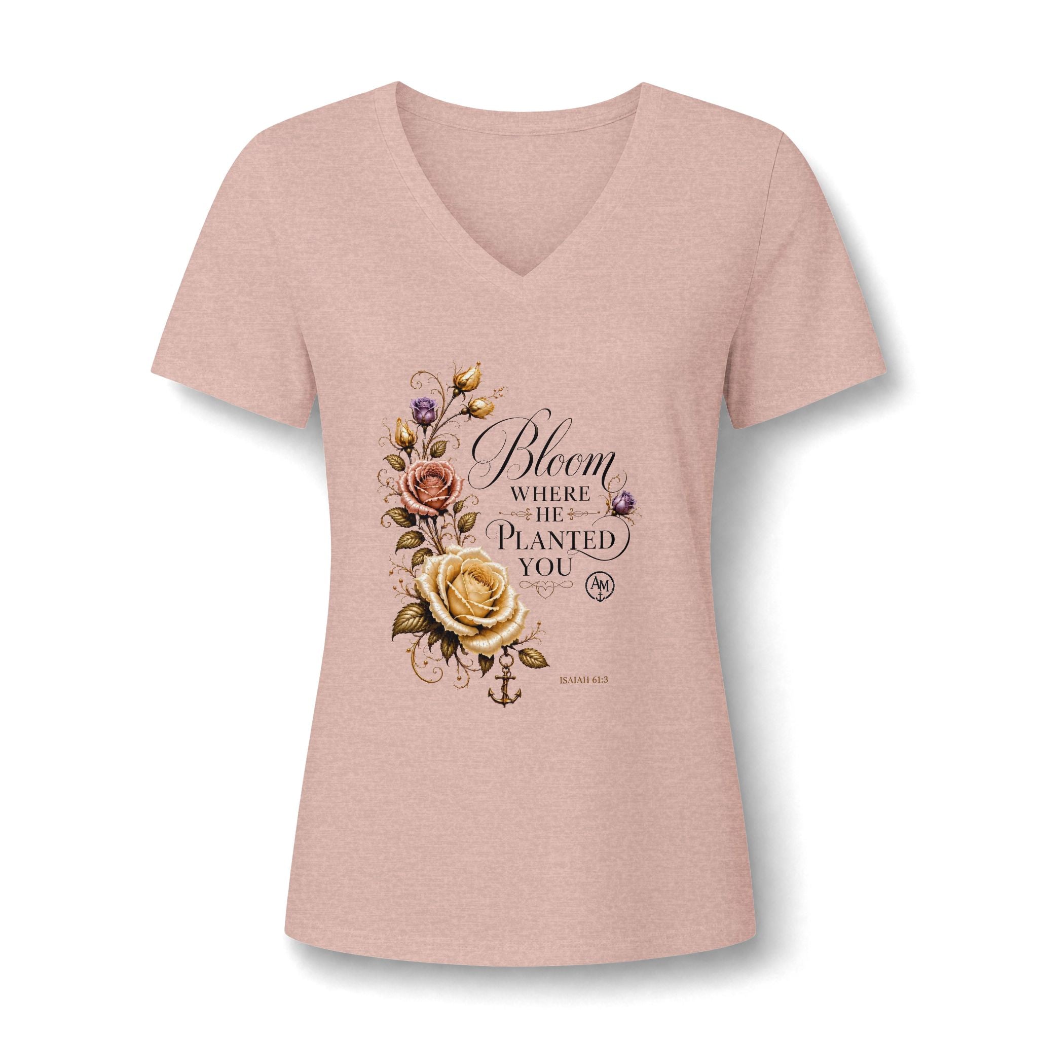 Bloom Where You’re Planted V-Neck Tee