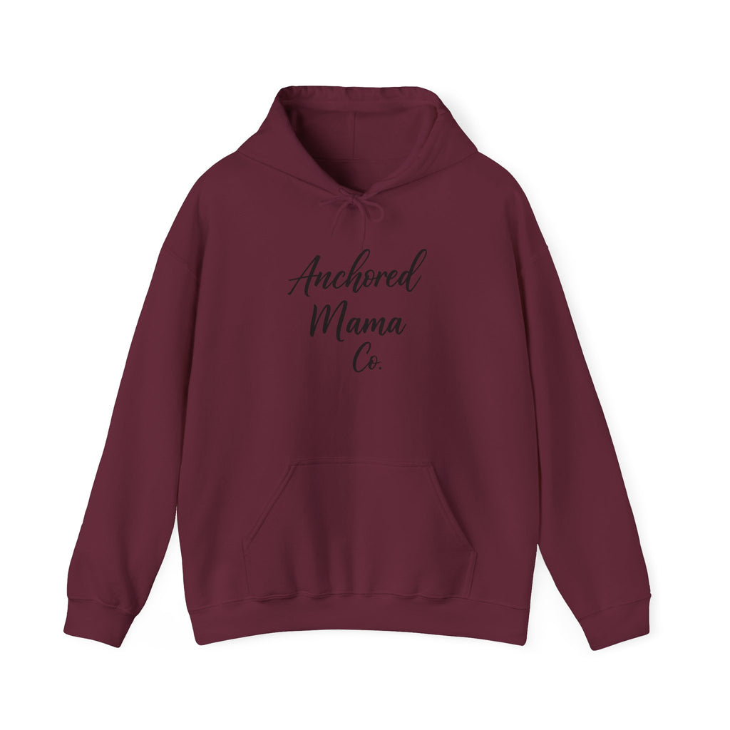 Anchored Mama Co. Hoodie — Cozy Mom Graphic Hoodie