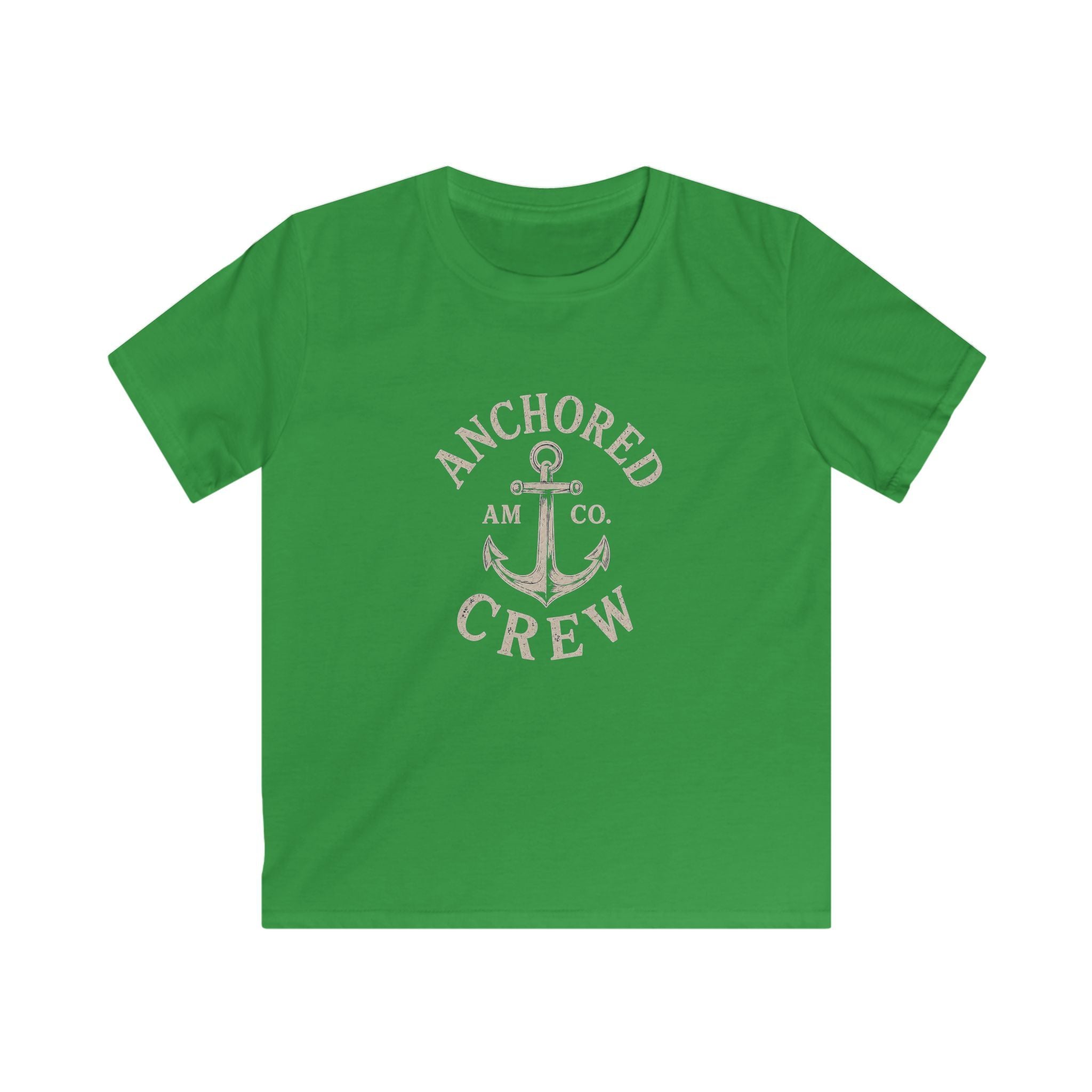 Kids Tee - "Anchored Crew" Nautical Anchor Graphic Shirt