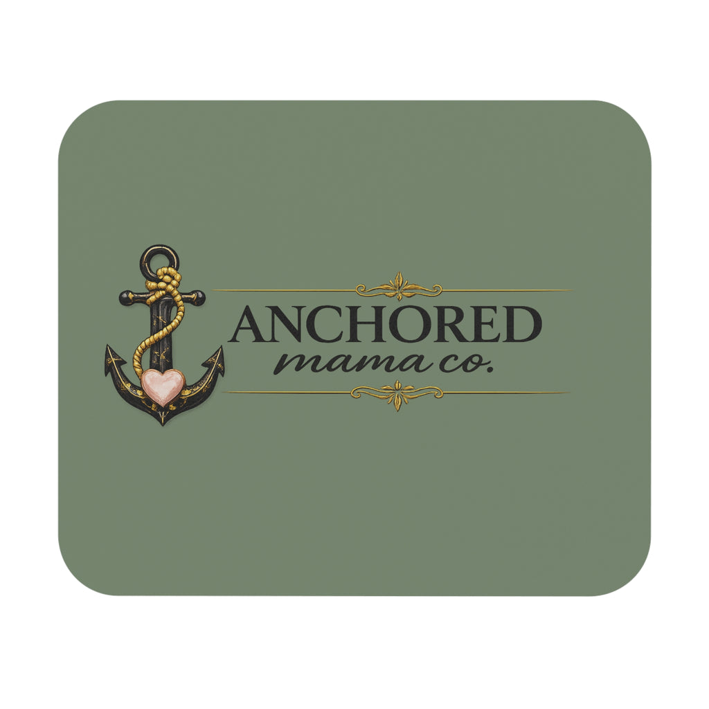 Anchored Mama Co. Anchor Mouse Pad | Christian Office Desk Accessory