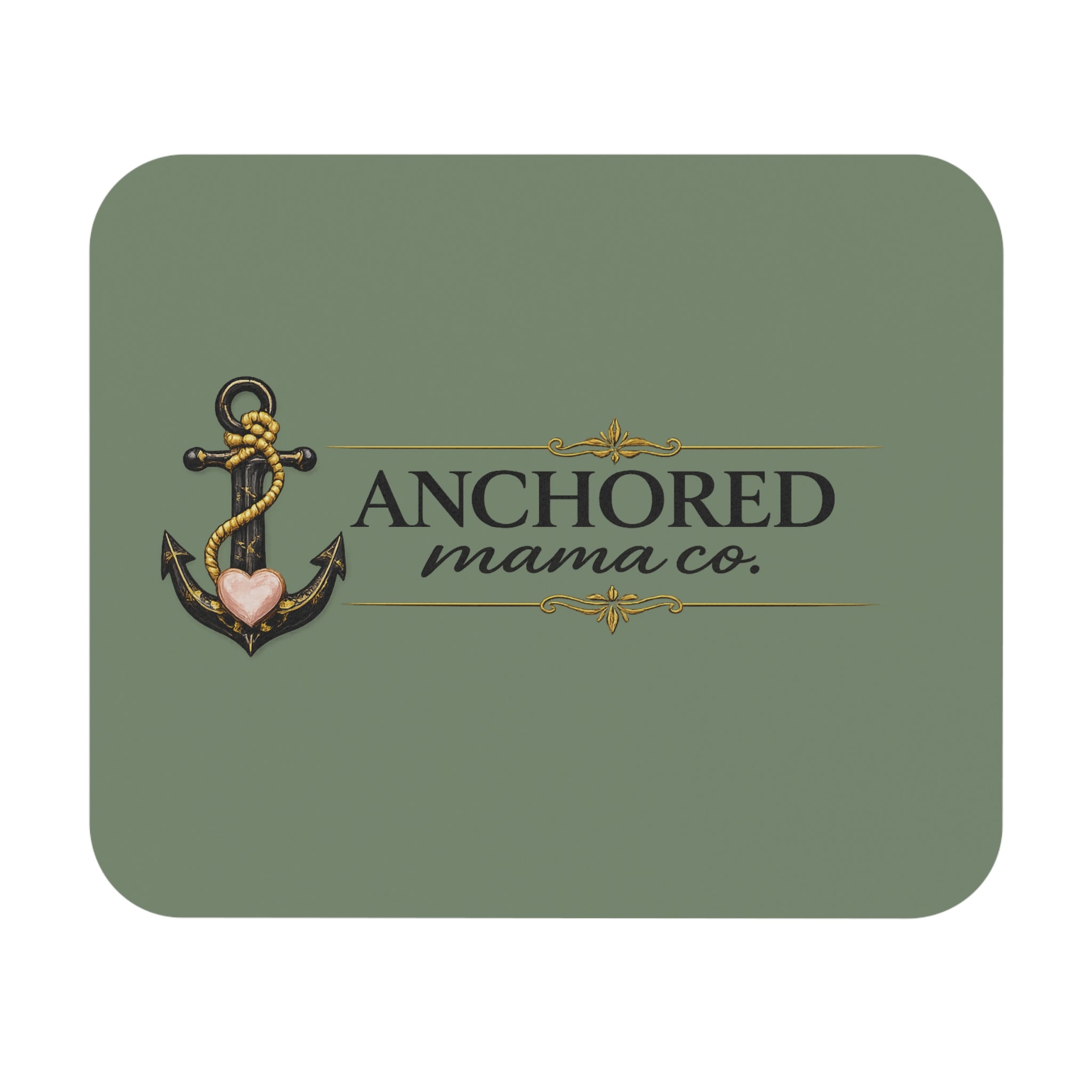 Anchored Mama Co. Anchor Mouse Pad | Christian Office Desk Accessory