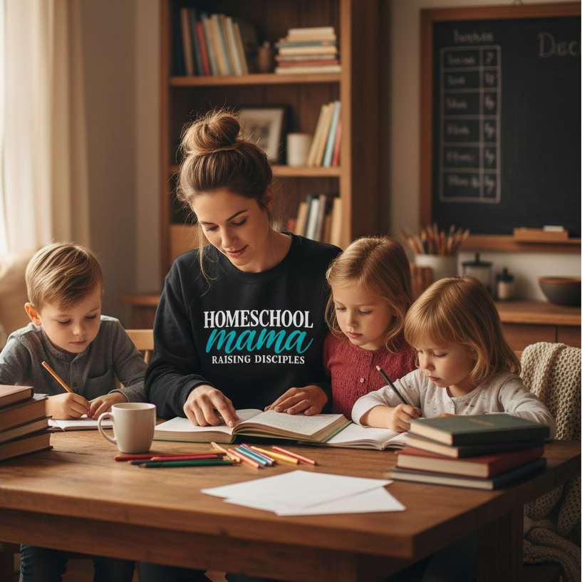 Homeschool Mama- Crewneck Sweatshirt