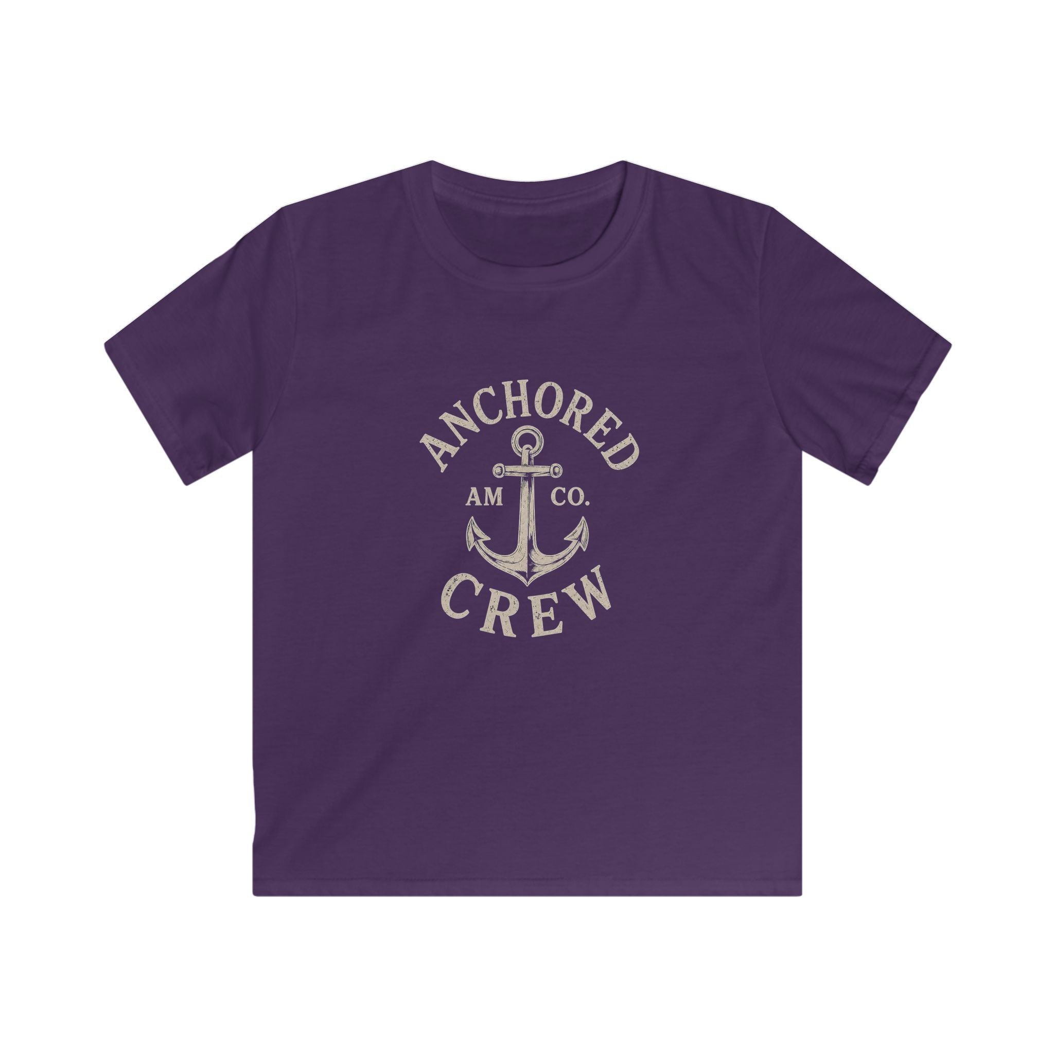 Kids Tee - "Anchored Crew" Nautical Anchor Graphic Shirt
