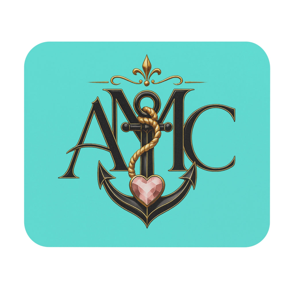 Anchored Mama Co. Crest Mouse Pad | Christian Anchor Desk Accessory