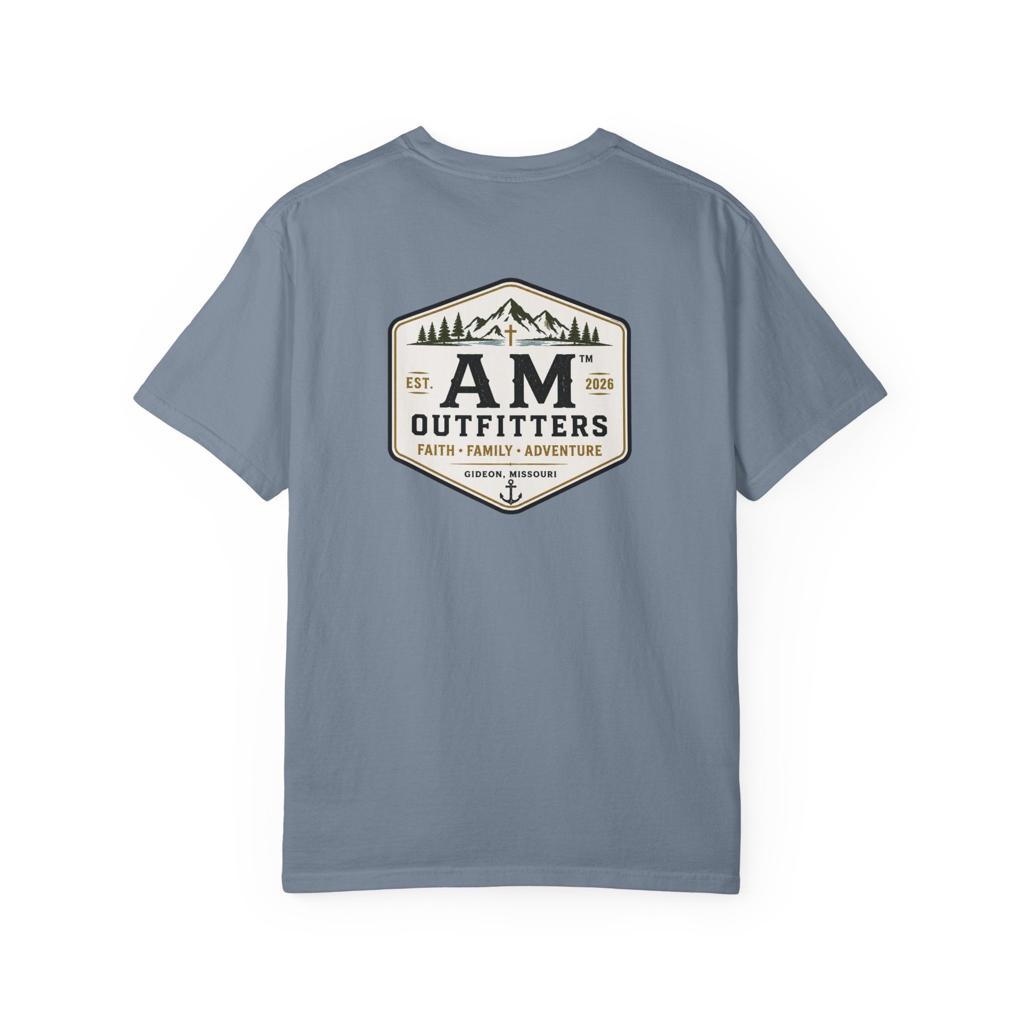 AM Outfitters Adventure T-Shirt — Mountain & Anchor Logo Tee