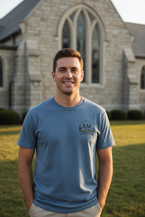 Anchor Graphic T-Shirt — "Strength Guide Rock" Psalm 18:2 Christian Outfitters Tee