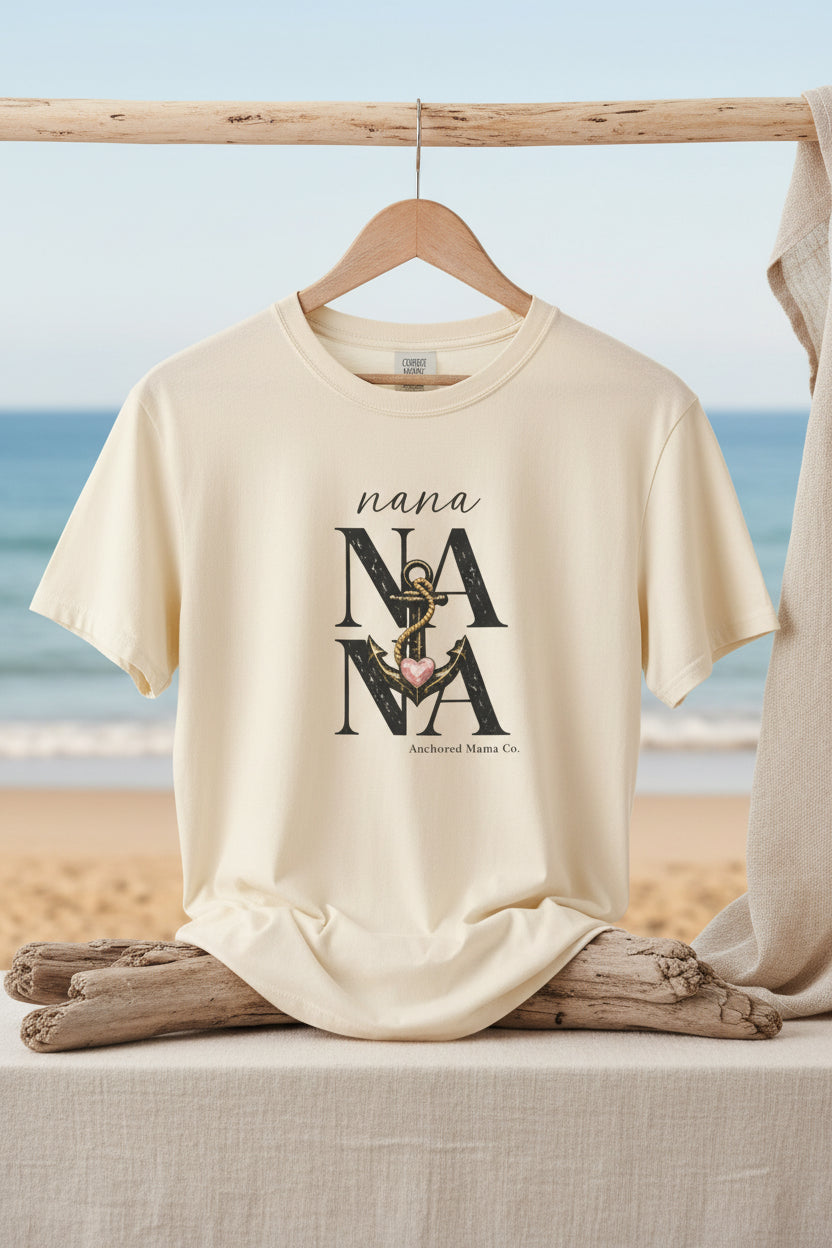 Nana Stacked Anchor T-Shirt | Cherished Title
