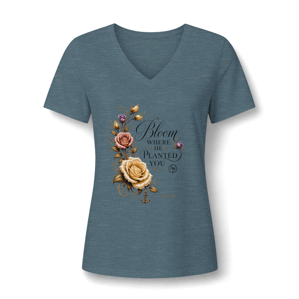 Bloom Where You’re Planted V-Neck Tee
