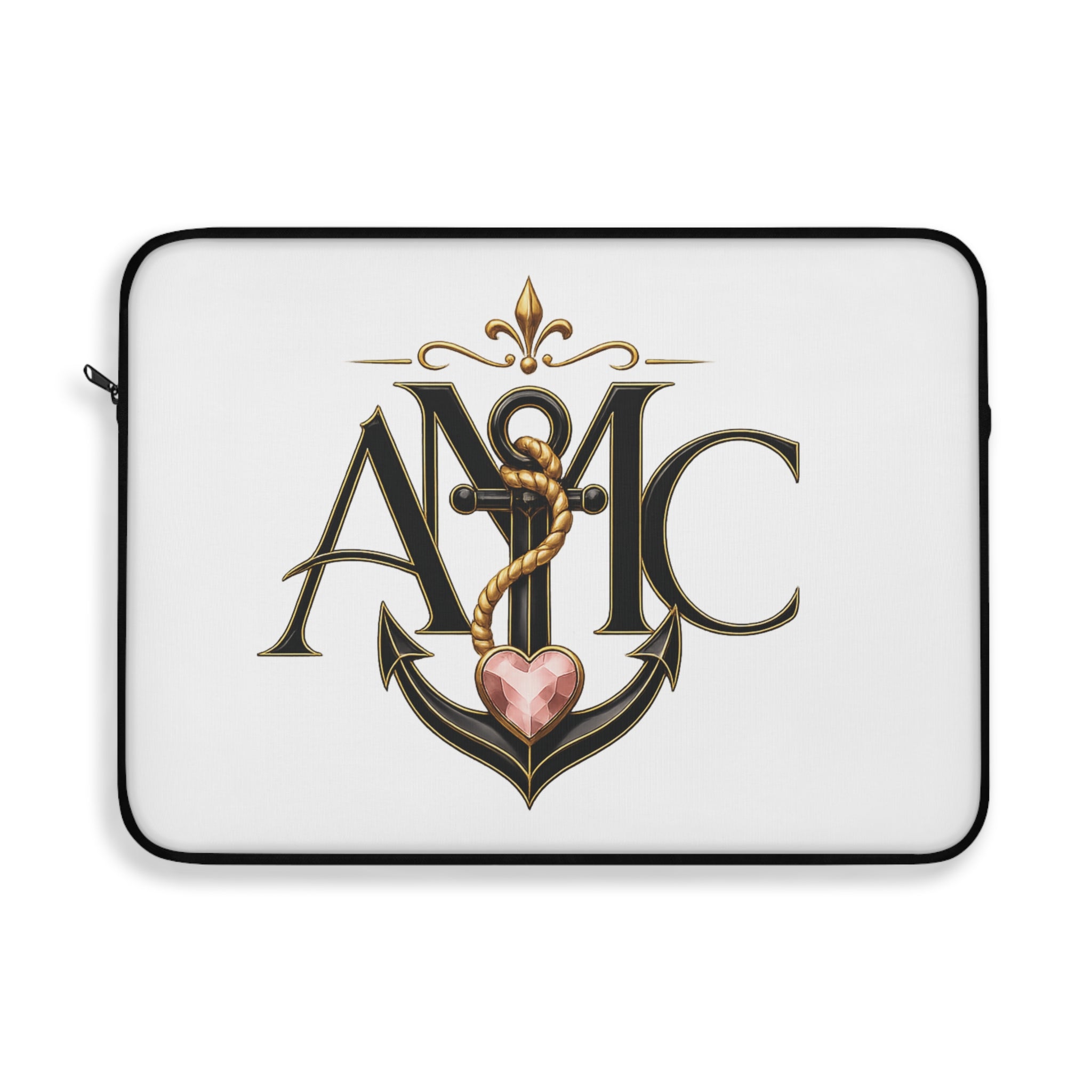 Anchor Heart Laptop Sleeve – Nautical Monogram A&C Protective Case