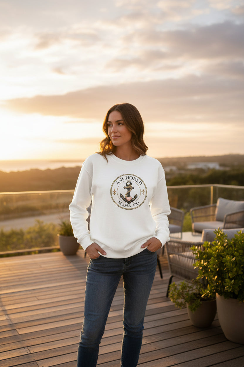 Anchored Mama Crewneck Sweatshirt | Anchored Mama Co.