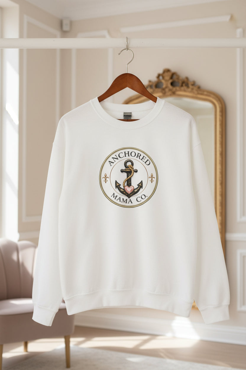 Anchored Mama Crewneck Sweatshirt | Anchored Mama Co.