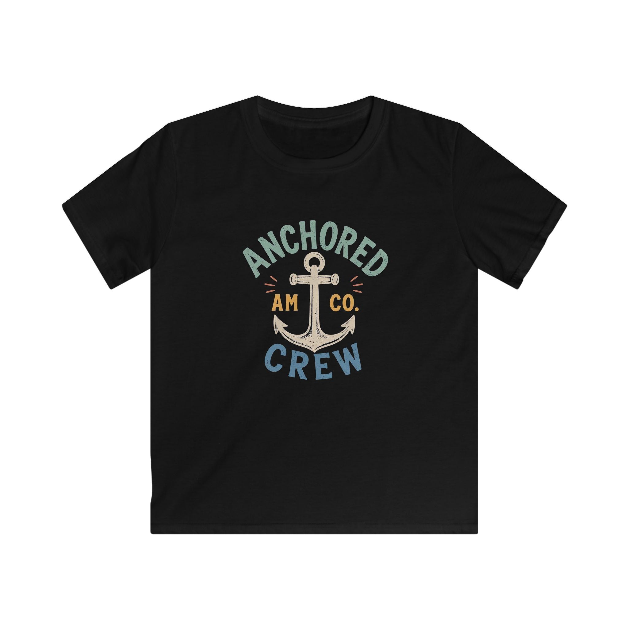 Kids Anchor Crew T-Shirt — "Anchored Crew" Nautical Tee for Boys & Girls