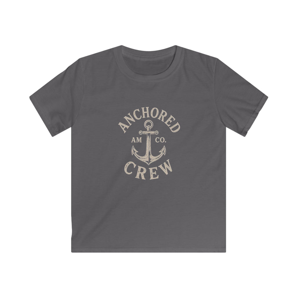 Kids Tee - "Anchored Crew" Nautical Anchor Graphic Shirt