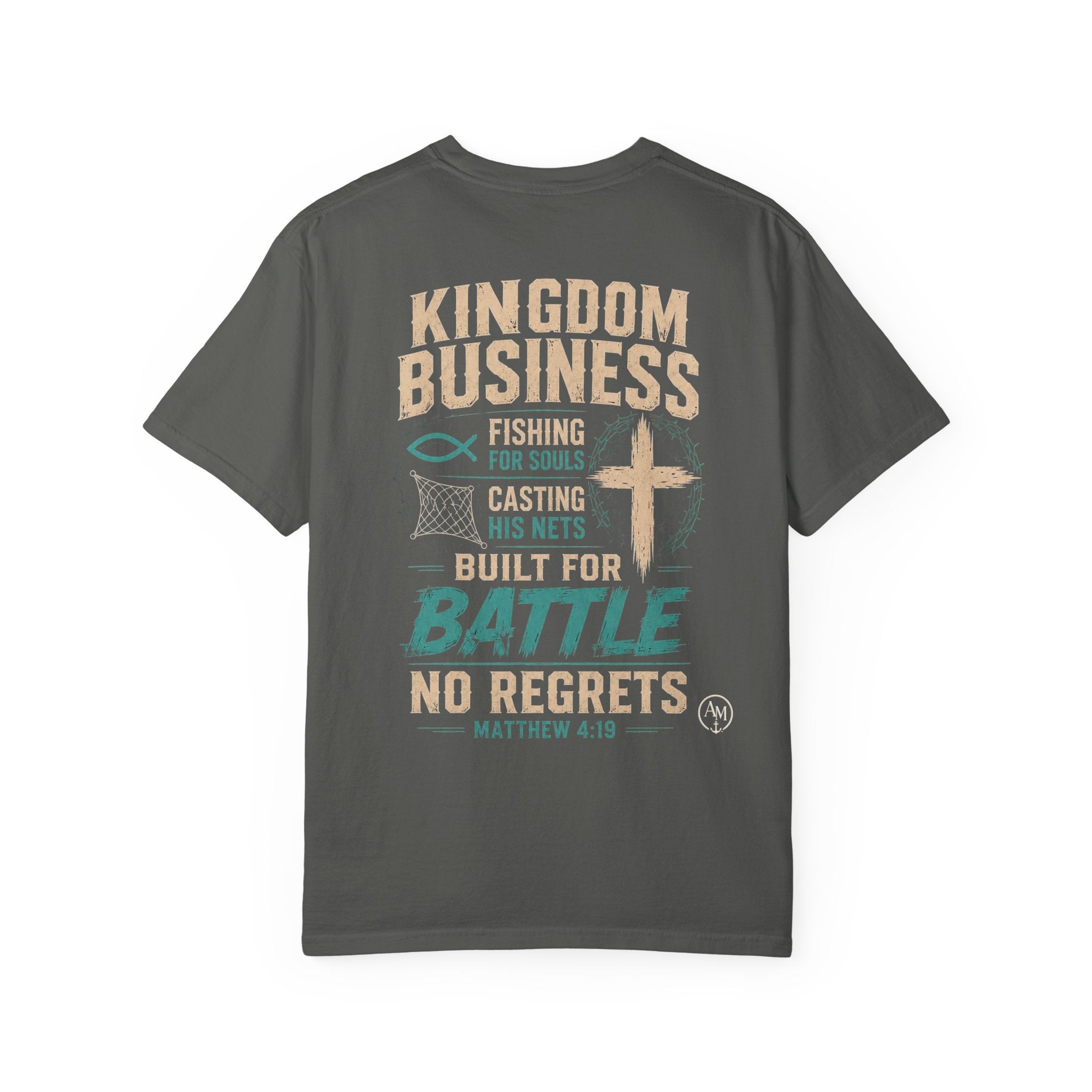 Kingdom Business T-Shirt — "Built for Battle" Christian Faith Tee (Matthew 4:19)